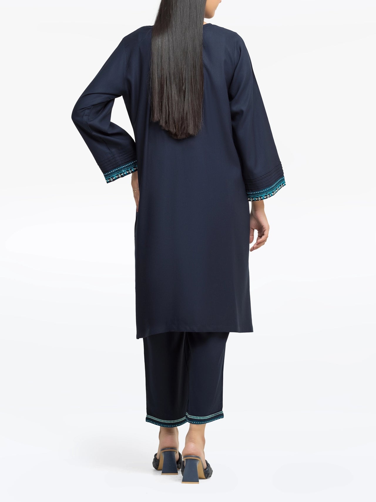 ED-Pret 2Pc Embroidered Twill Viscose Shirt Trouser