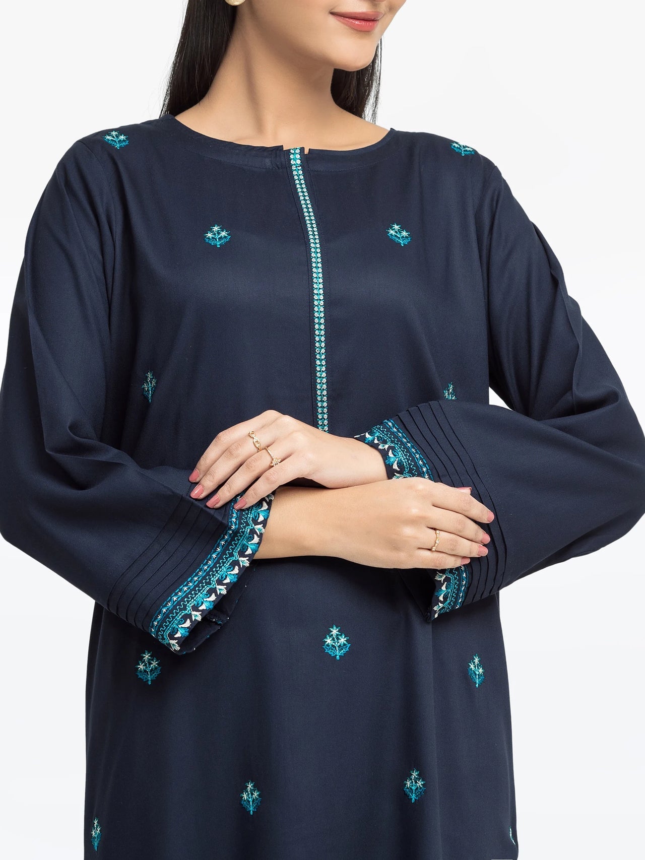 ED-Pret 2Pc Embroidered Twill Viscose Shirt Trouser