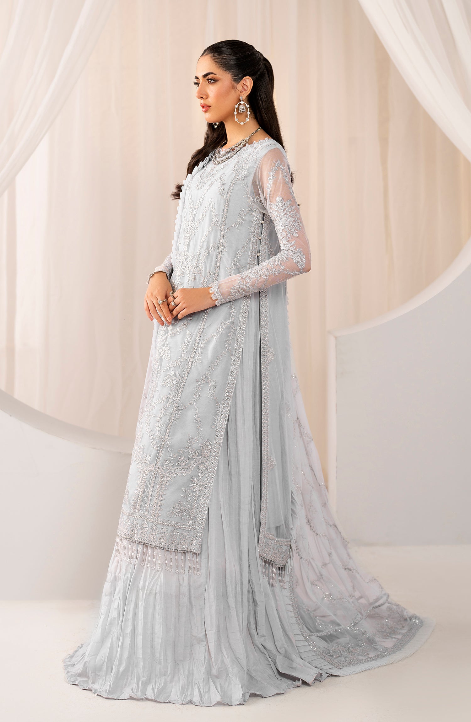 Zarif Embroidered Raw Silk Unstitched 3Pc Suit ZMU 03 DARIA