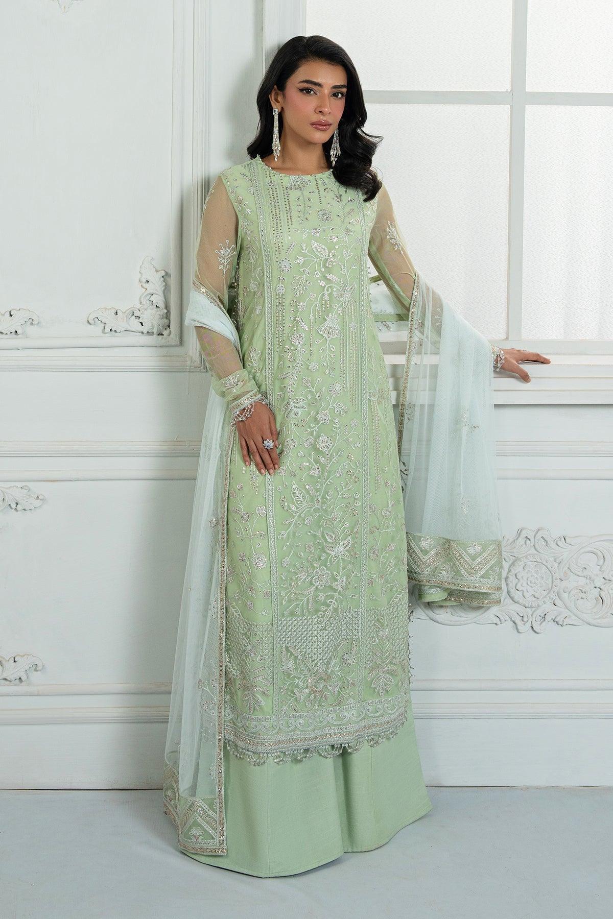 Zarif Embroidered Raw Silk Unstitched 3Pc Suit ZRI-04 YASMIN