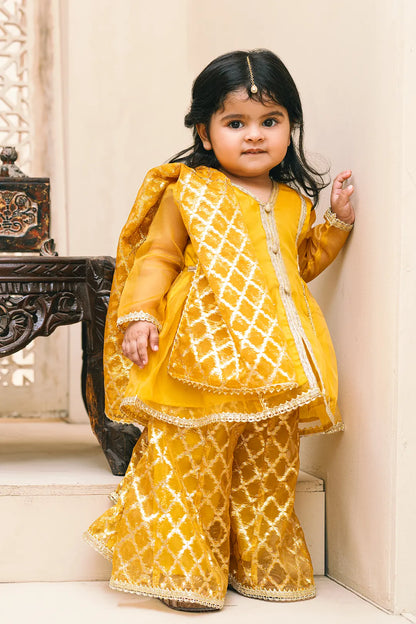 MC- Yellow Laurus and Organza Shirt 3/ peace Formal
