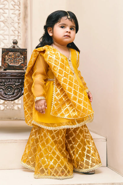 MC- Yellow Laurus and Organza Shirt 3/ peace Formal