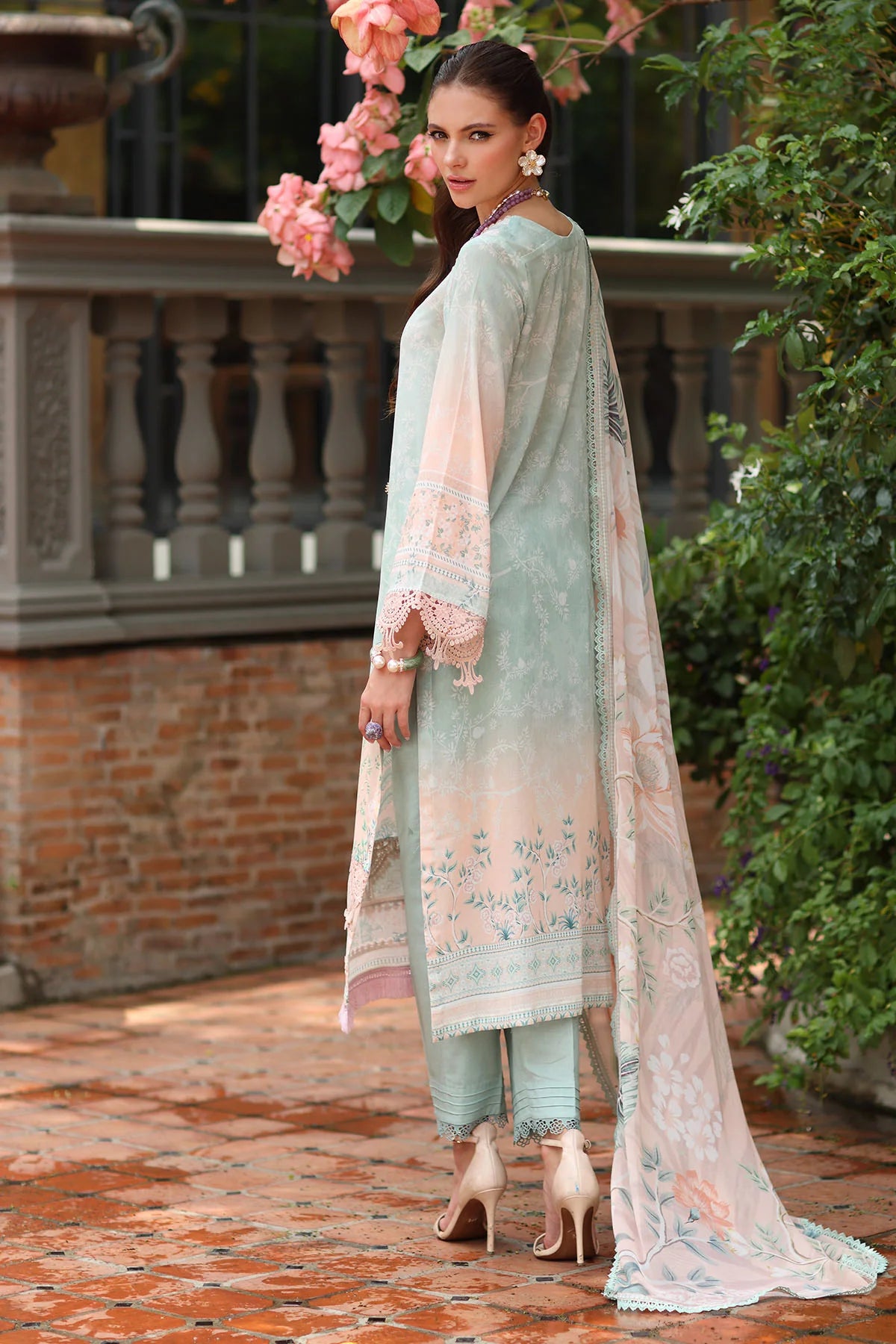 Nureh Signature Printed Marina Unstitched 3Pc Suit SP-154