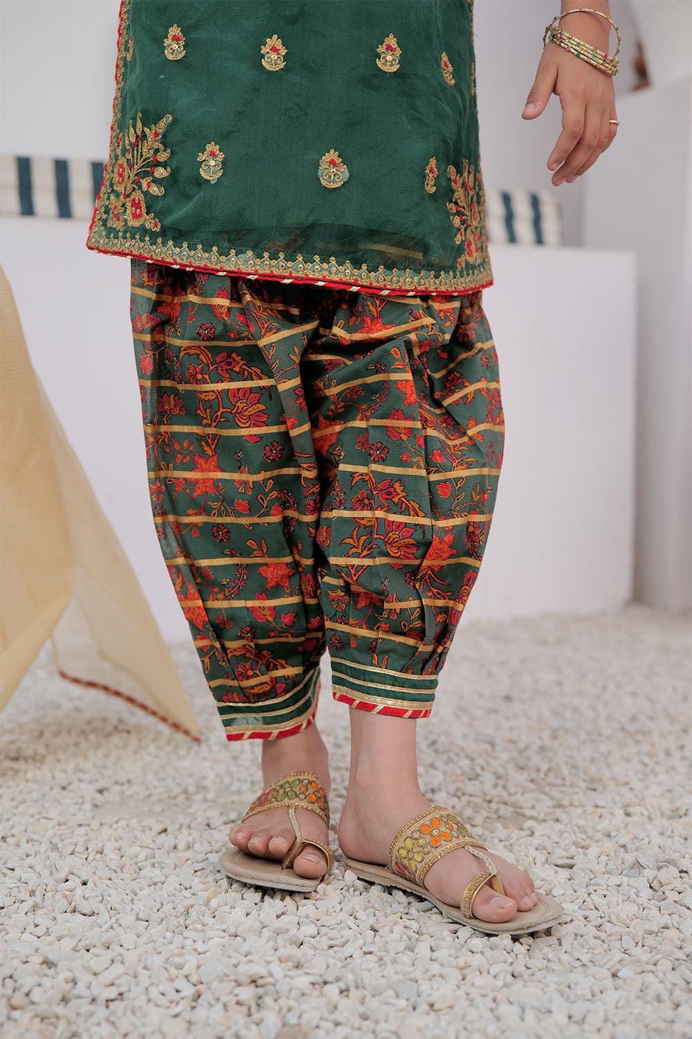Senorita  | Green & Multicolor | Formal 3 Piece Suit |