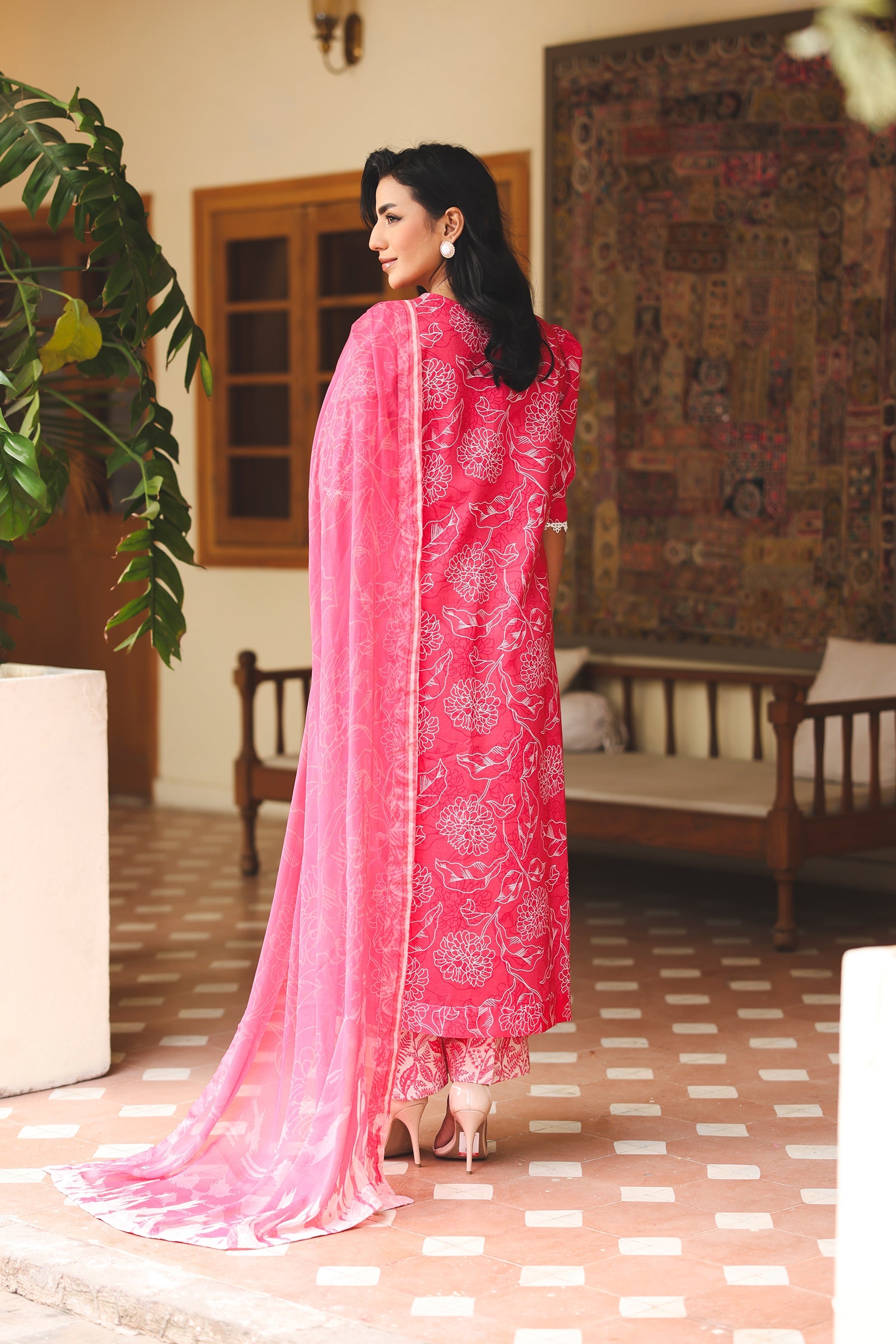 Raaya - Lawn Collection Rameen 26  - DAHLIA