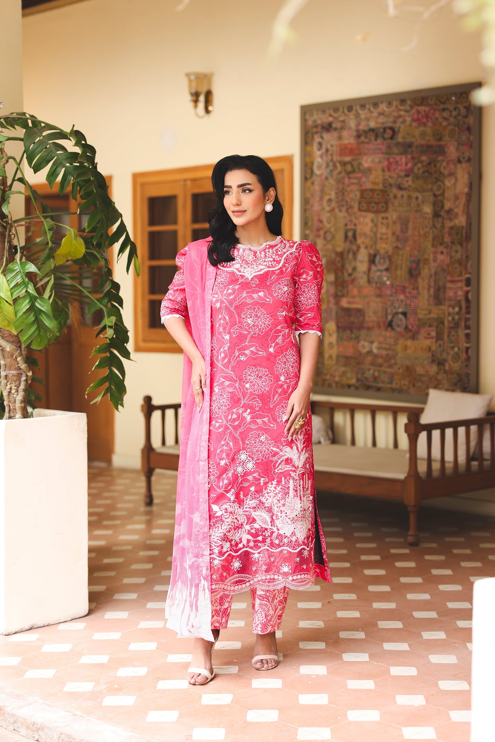 Raaya - Lawn Collection Rameen 26  - DAHLIA