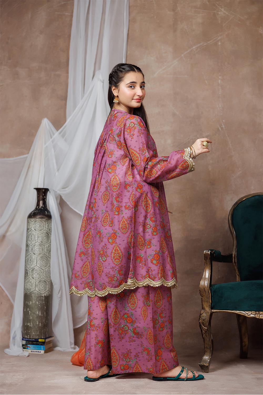 Senorita-|  Purple & Multicolor | Formal 3 Piece Suit