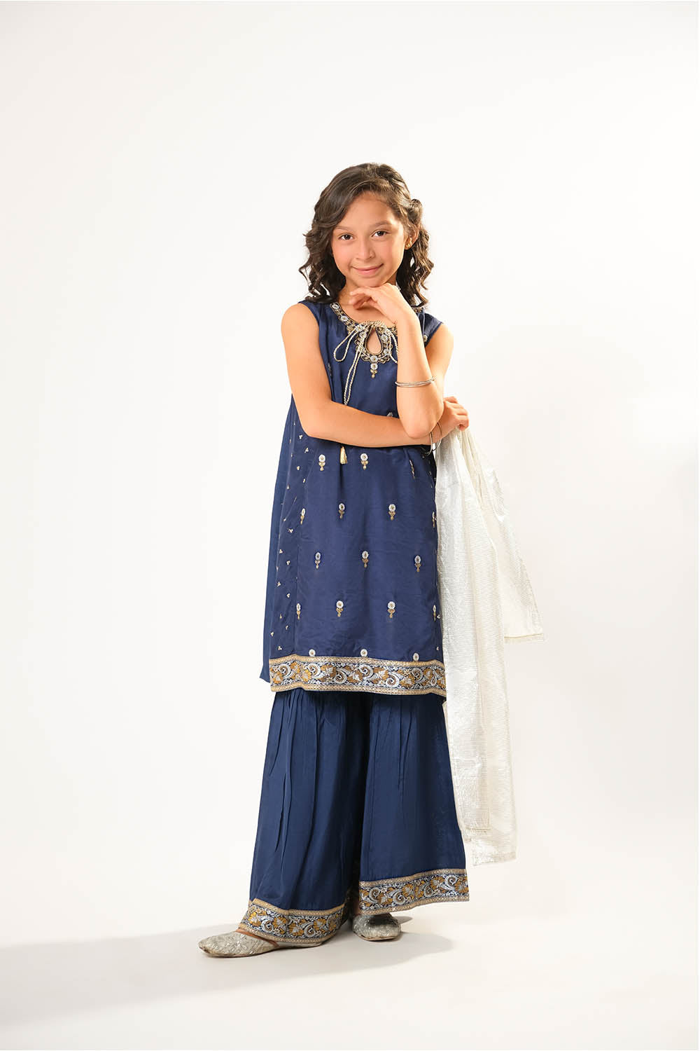 Senorita  | Blue & Multicolor | Formal 3 Piece Suit |