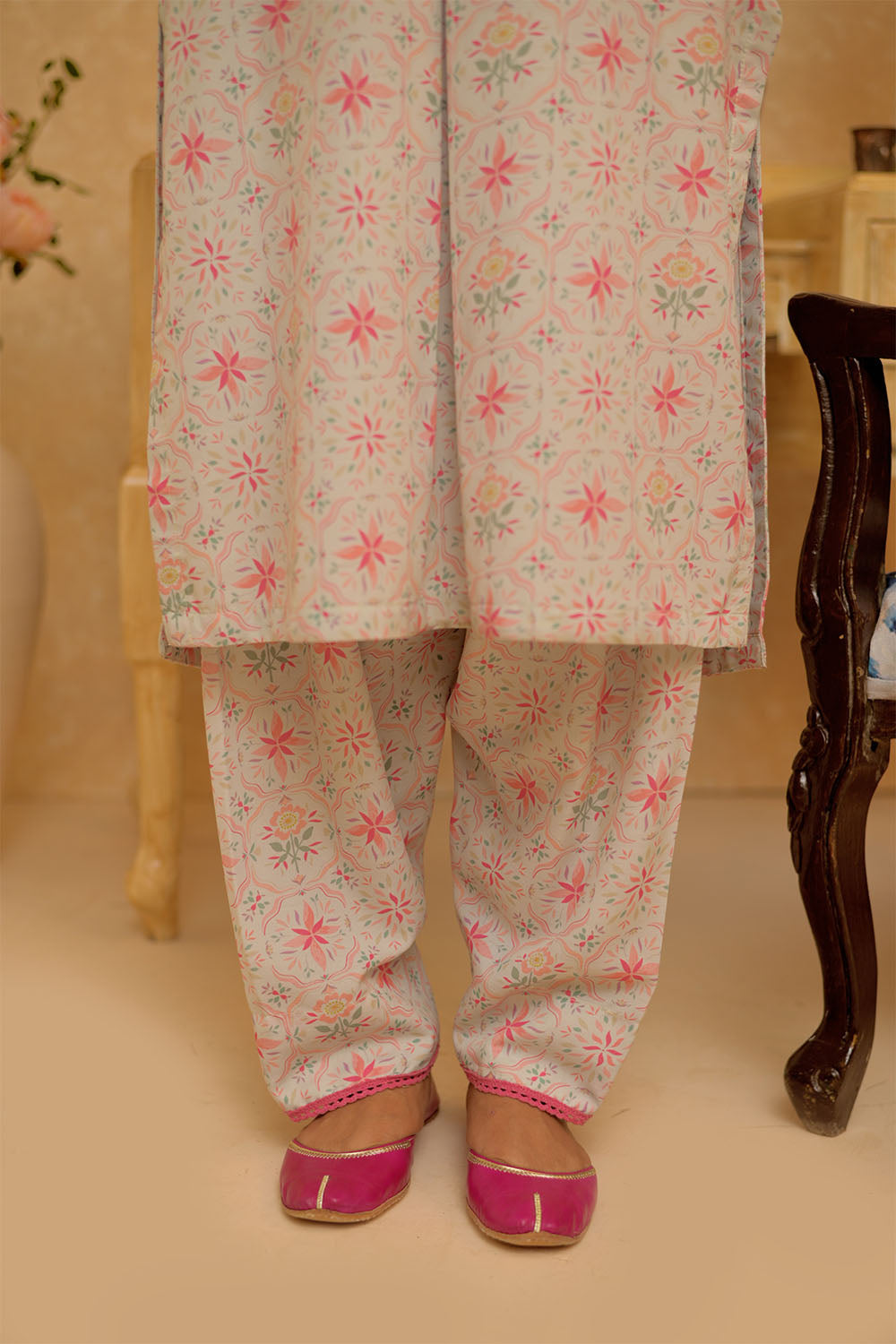 SN-02937 | Light Green & Multicolor | Casual 2 Piece Suit | Polyester Lawn Printed