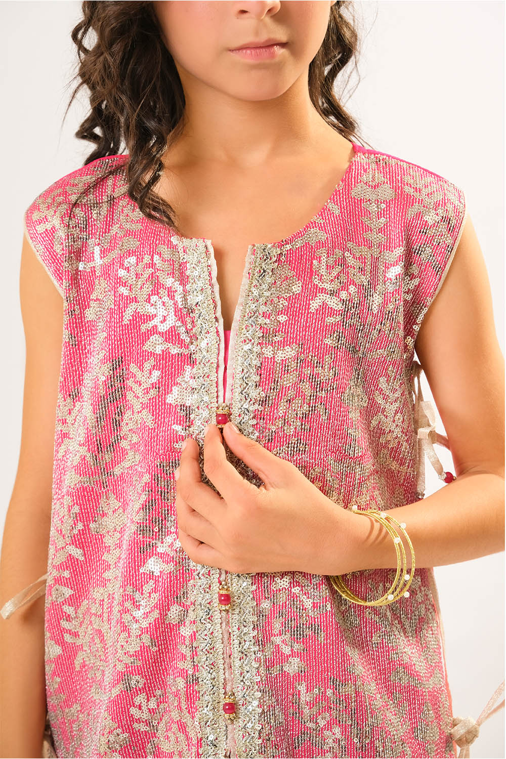 Senorita  | Shocking Pink & Fawn | Formal 3 Piece Suit |