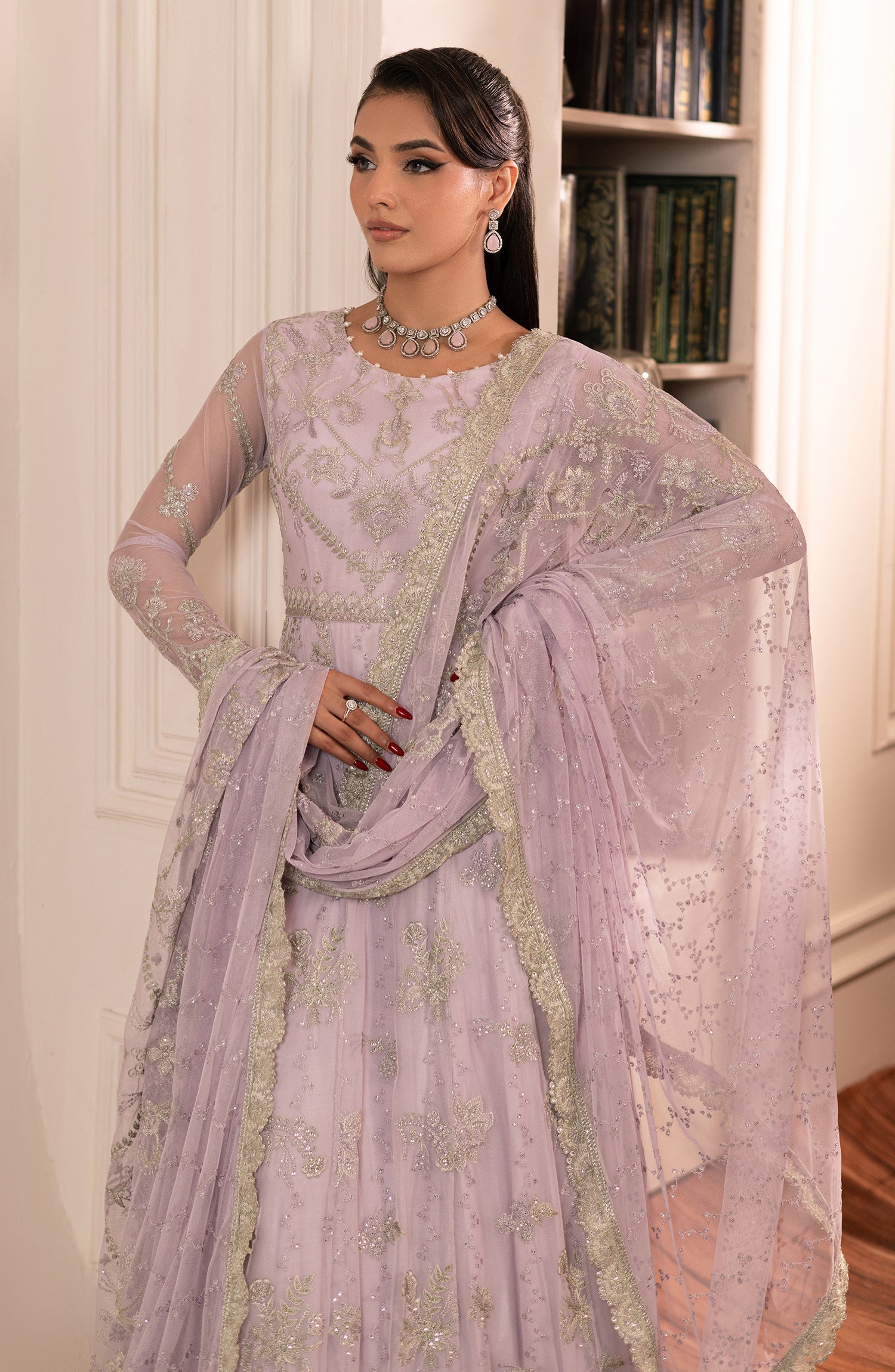 Inayat by Zarif Embroidered Net Unstitched 3Pc Suit ZRI-03