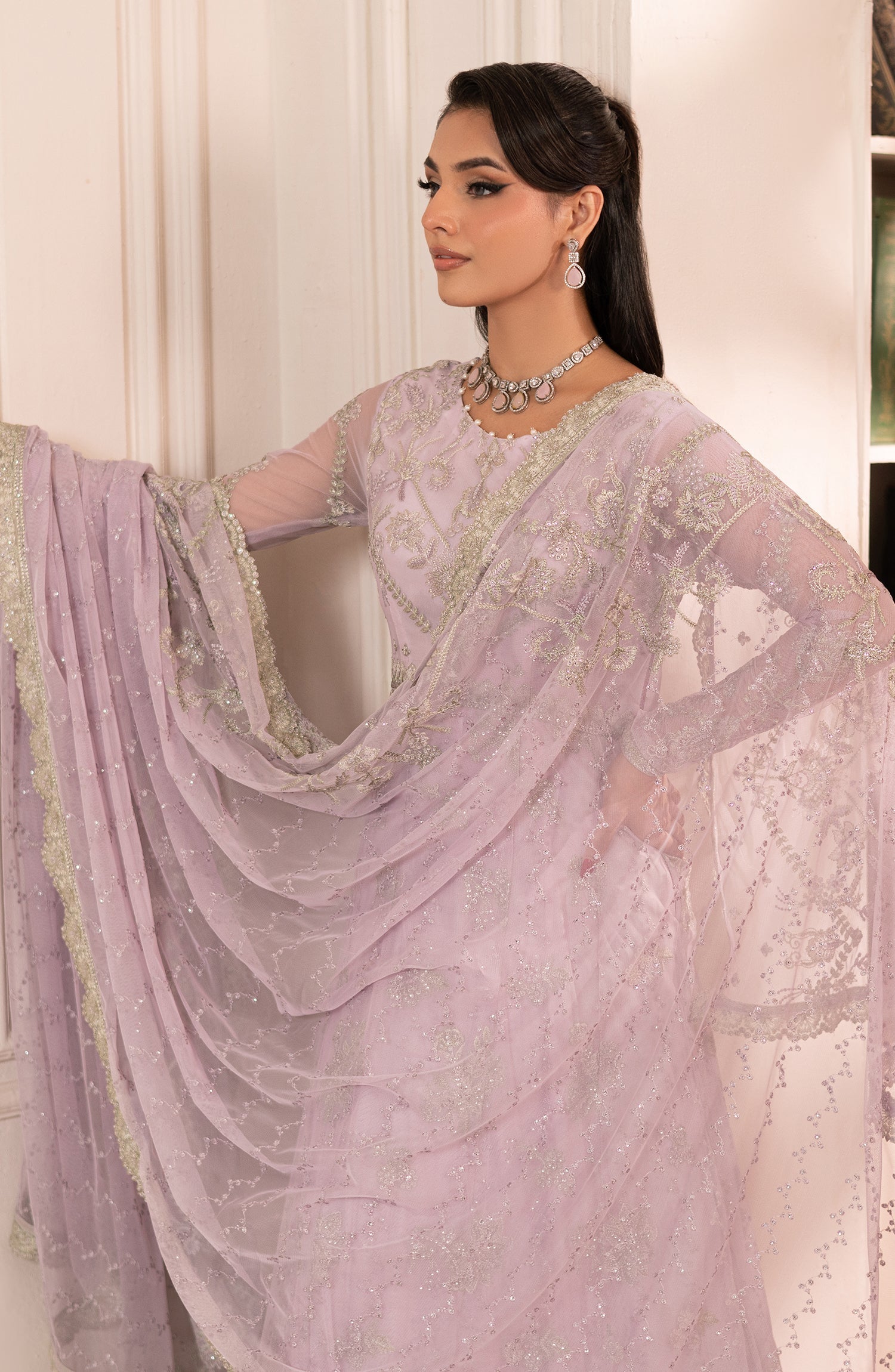Inayat by Zarif Embroidered Net Unstitched 3Pc Suit ZRI-03