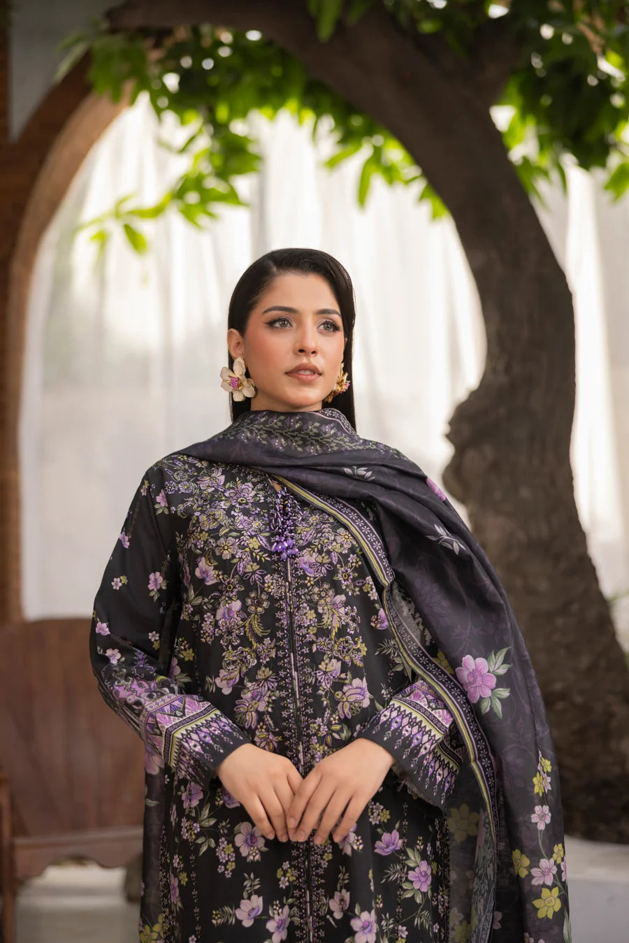 Zeenat Pret Zinnia - 3 PC Printed Dress