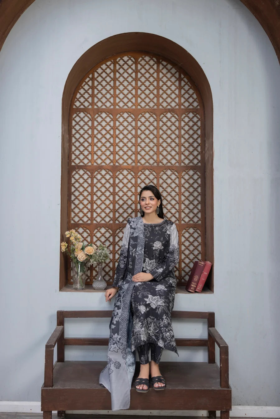 Zeenat Pret Rivaan - 3 PC Printed Dress