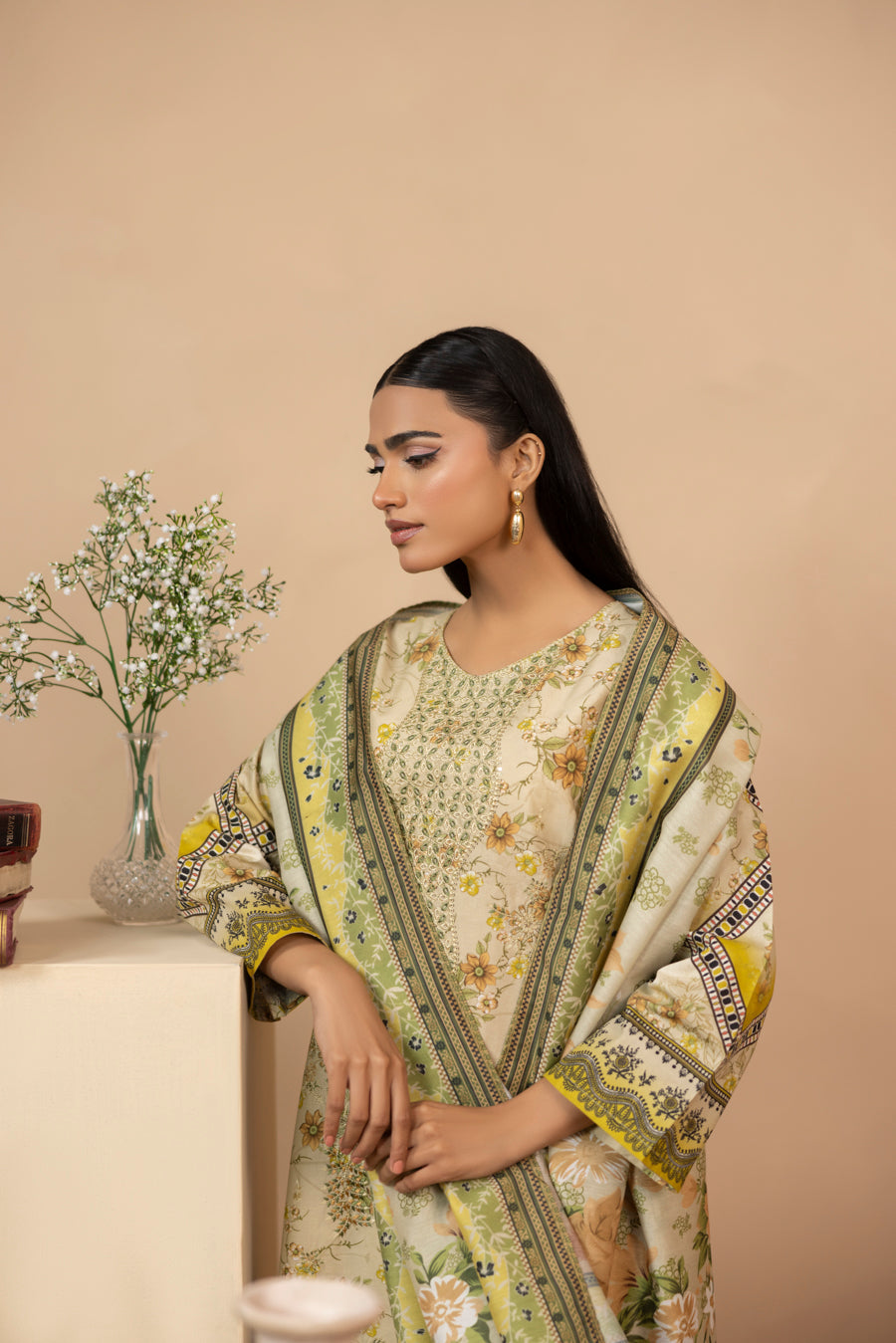 Zeenat Pret Raniya - 3 PC Printed Dress