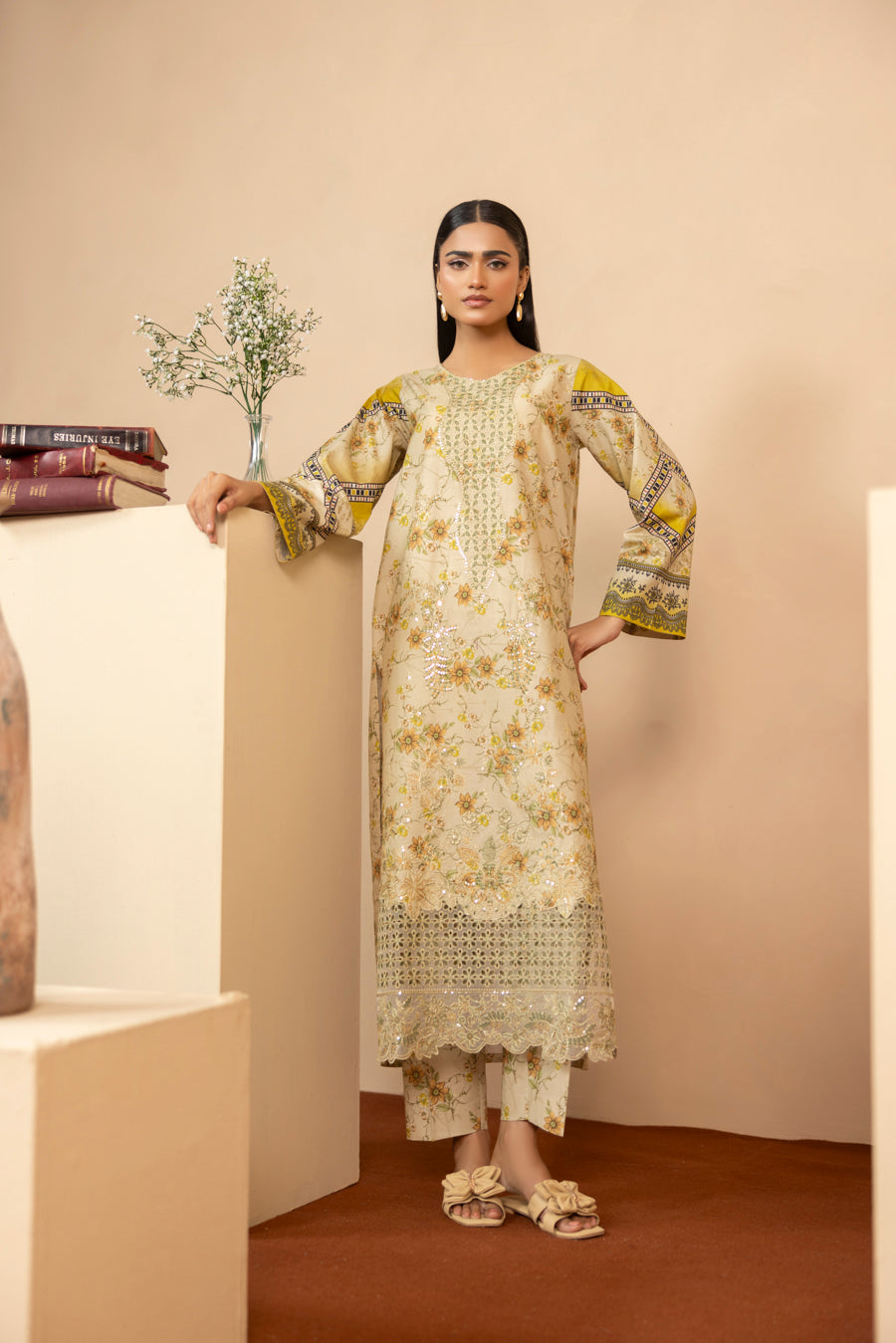Zeenat Pret Raniya - 3 PC Printed Dress