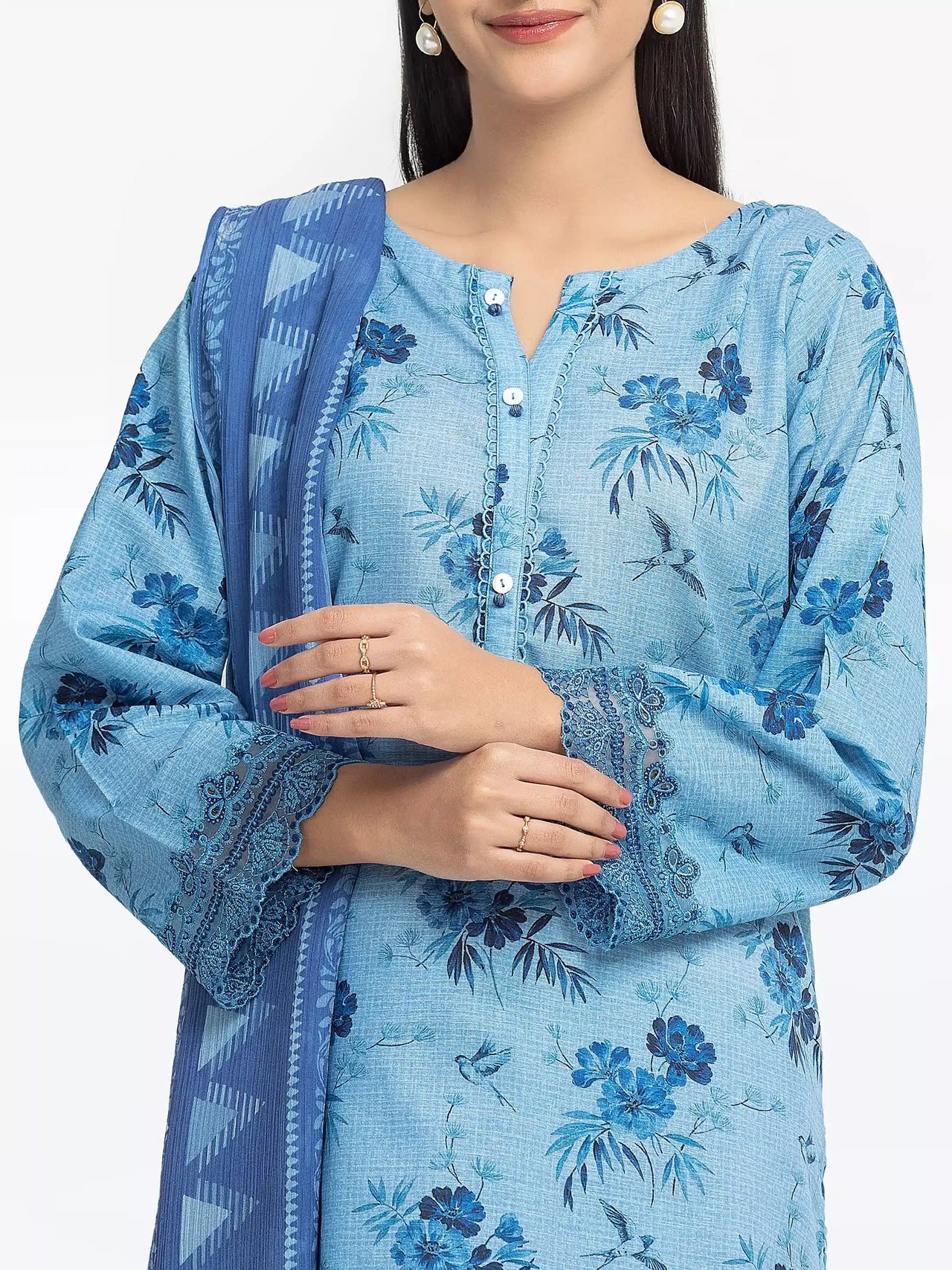 ED-Pret 3Pc Embroidered Khaddar Suit