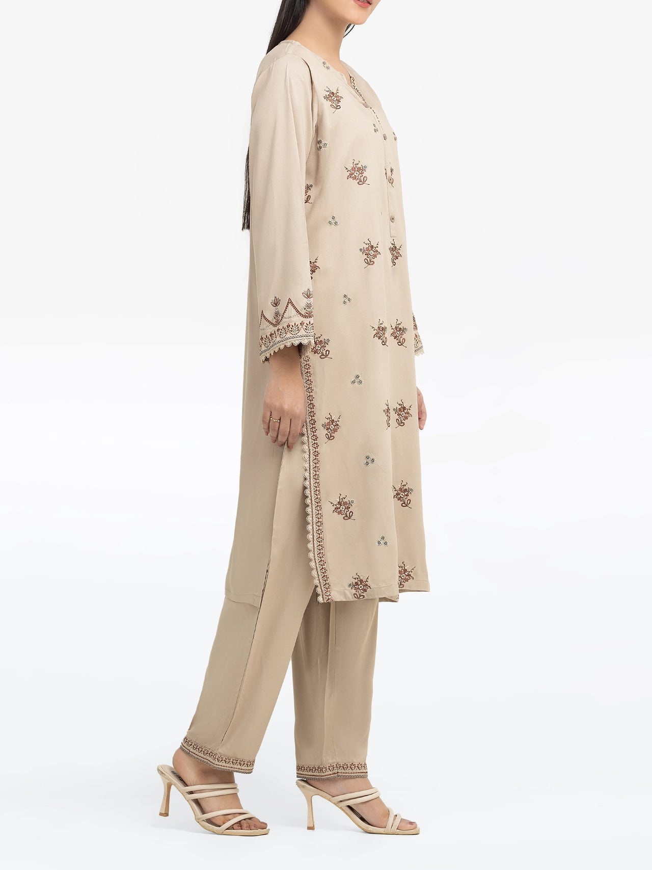ED-Pret 2Pc Embroidered Twill Viscose Shirt Trouser