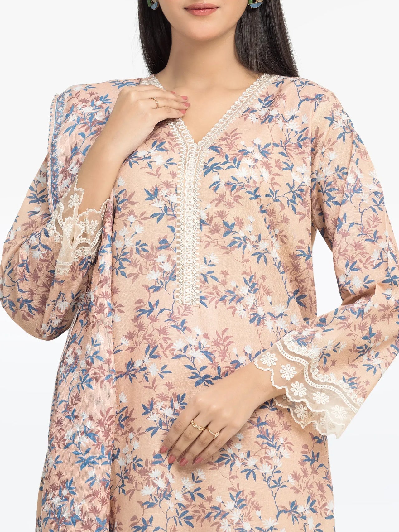 ED-Pret 3Pc Embroidered Khaddar Suit