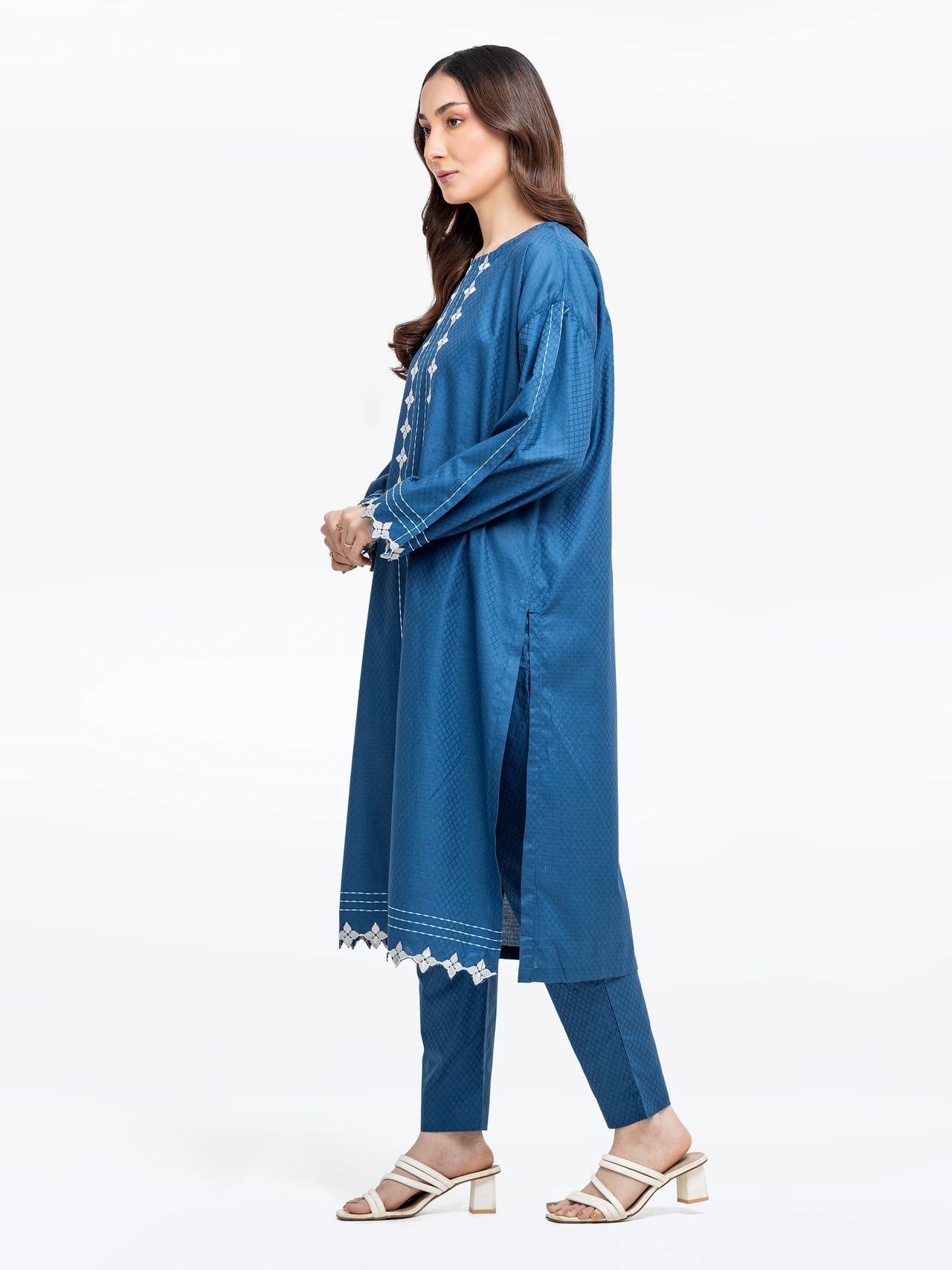 ED-Pret 2Pc Embroidered Dobby Shirt Trouser