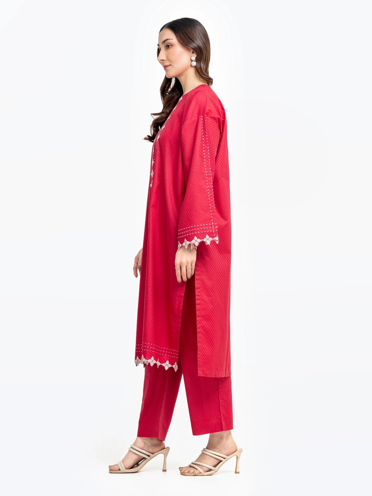 ED-Pret 2Pc Embroidered Dobby Shirt Trouser