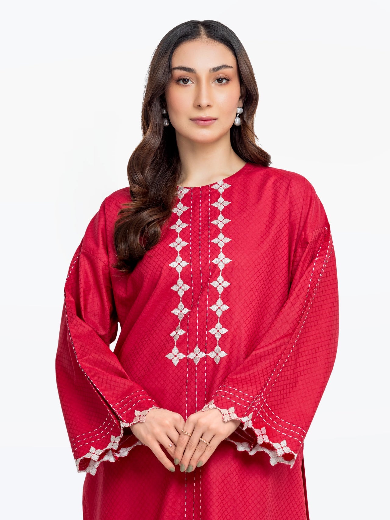 ED-Pret 2Pc Embroidered Dobby Shirt Trouser