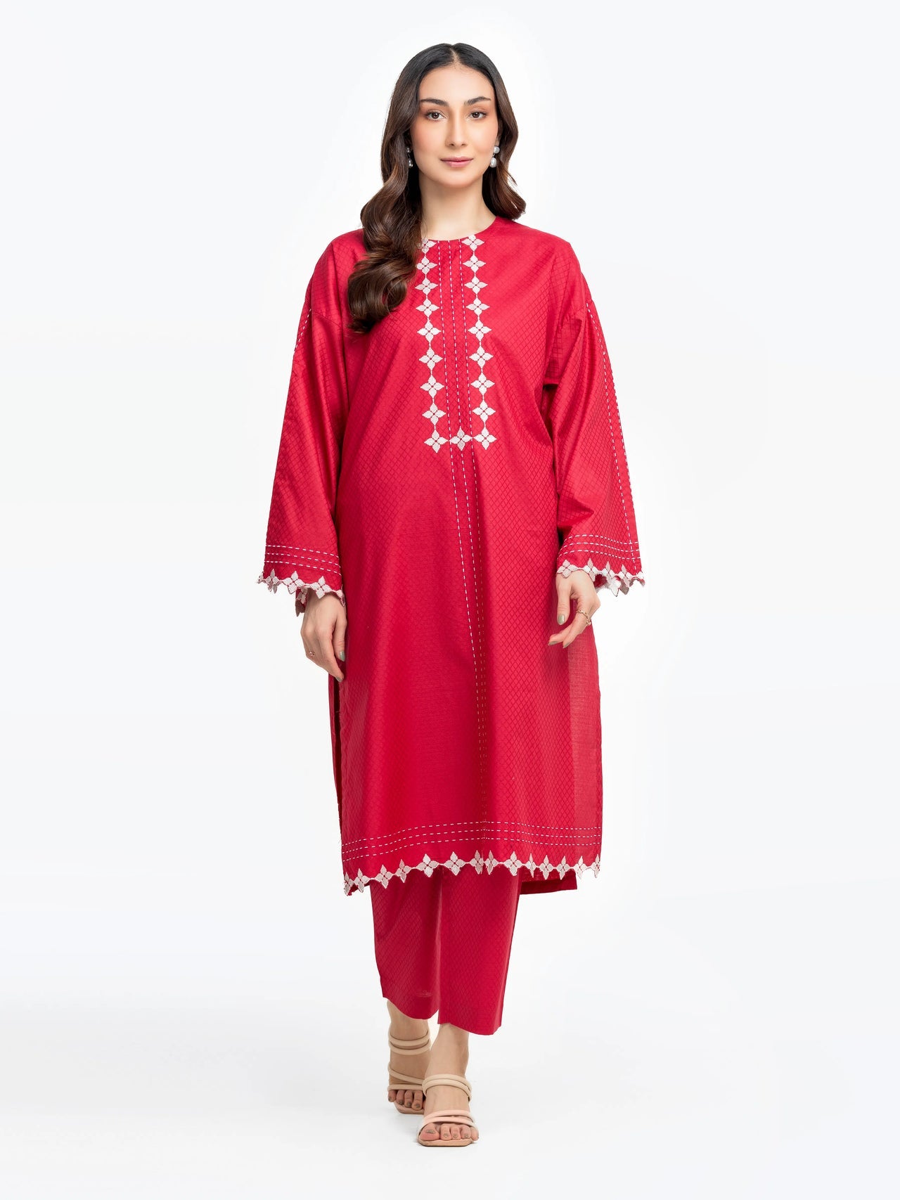 ED-Pret 2Pc Embroidered Dobby Shirt Trouser
