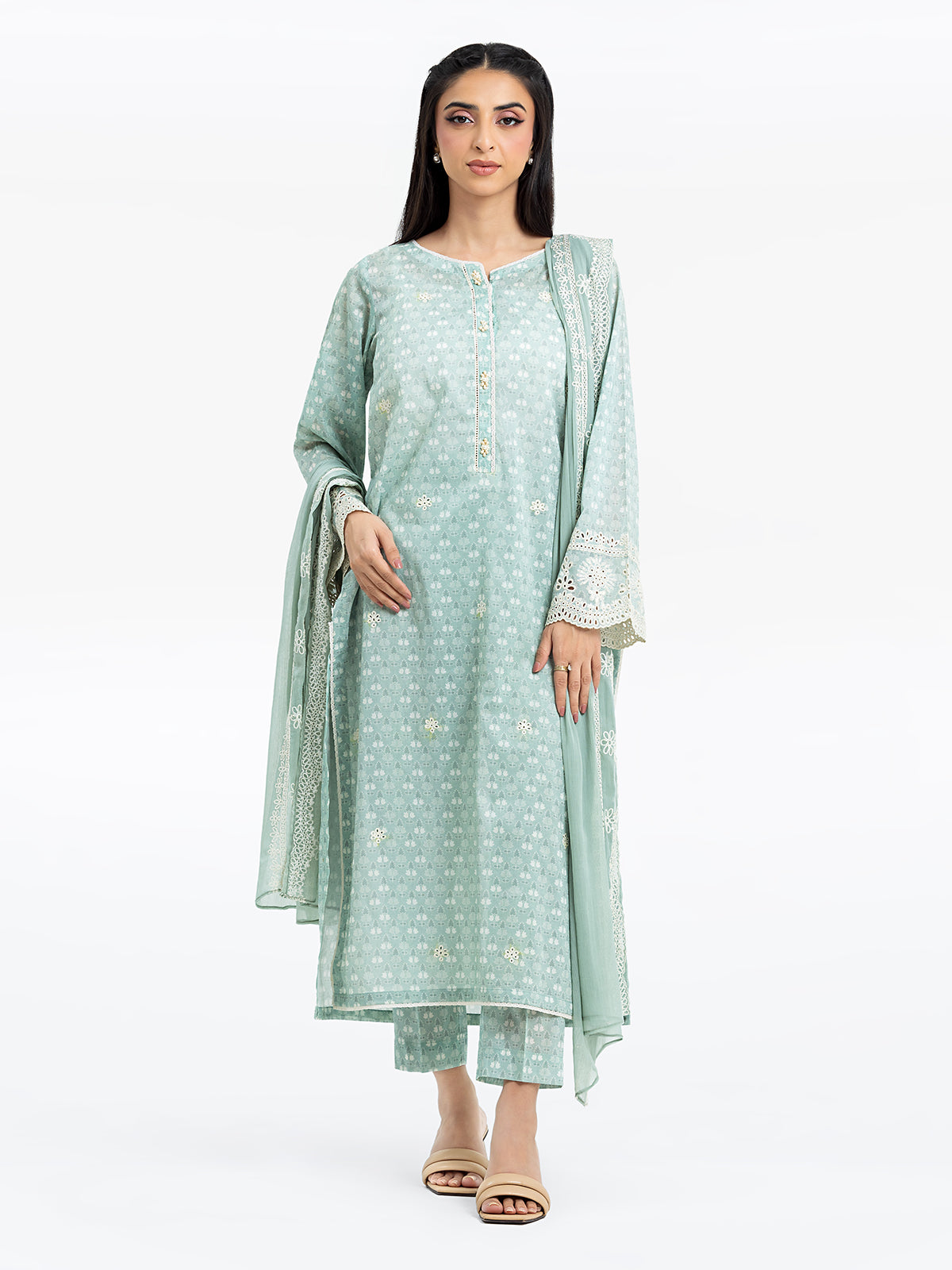 ED-Pret 3Pc Embroidered Lawn Suit