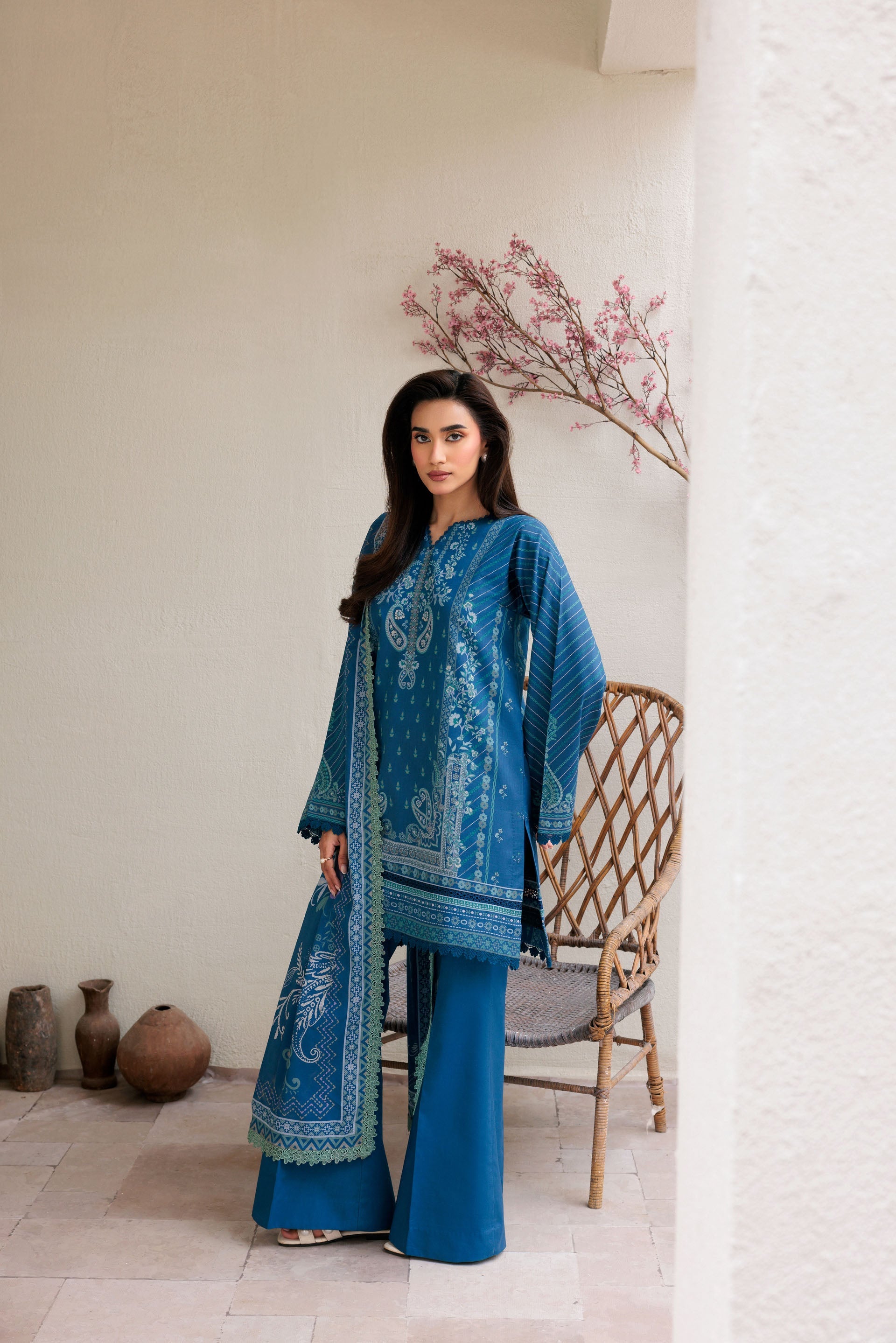 Florent Printed Lawn Suits Unstitched 3 Piece  - Summer Collection FDW - 1A