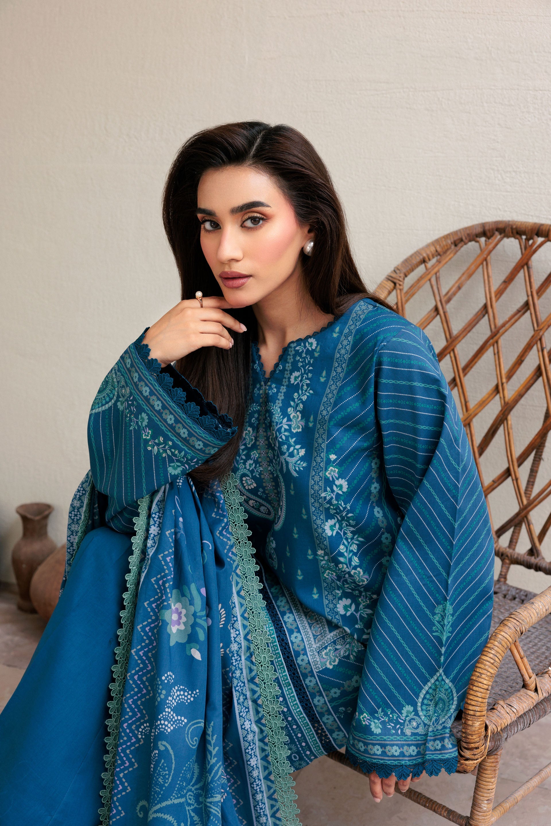 Florent Printed Lawn Suits Unstitched 3 Piece  - Summer Collection FDW - 1A