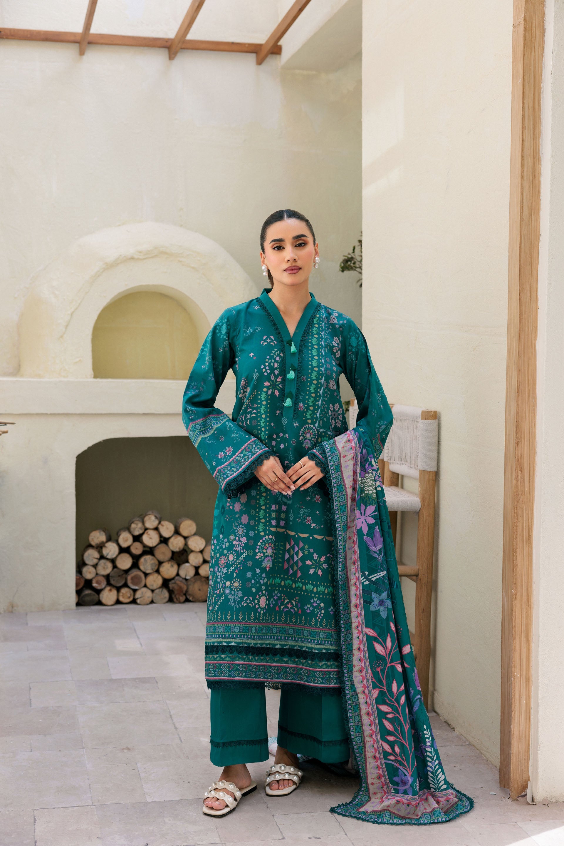 Florent Printed Lawn Suits Unstitched 3 Piece  - Summer Collection