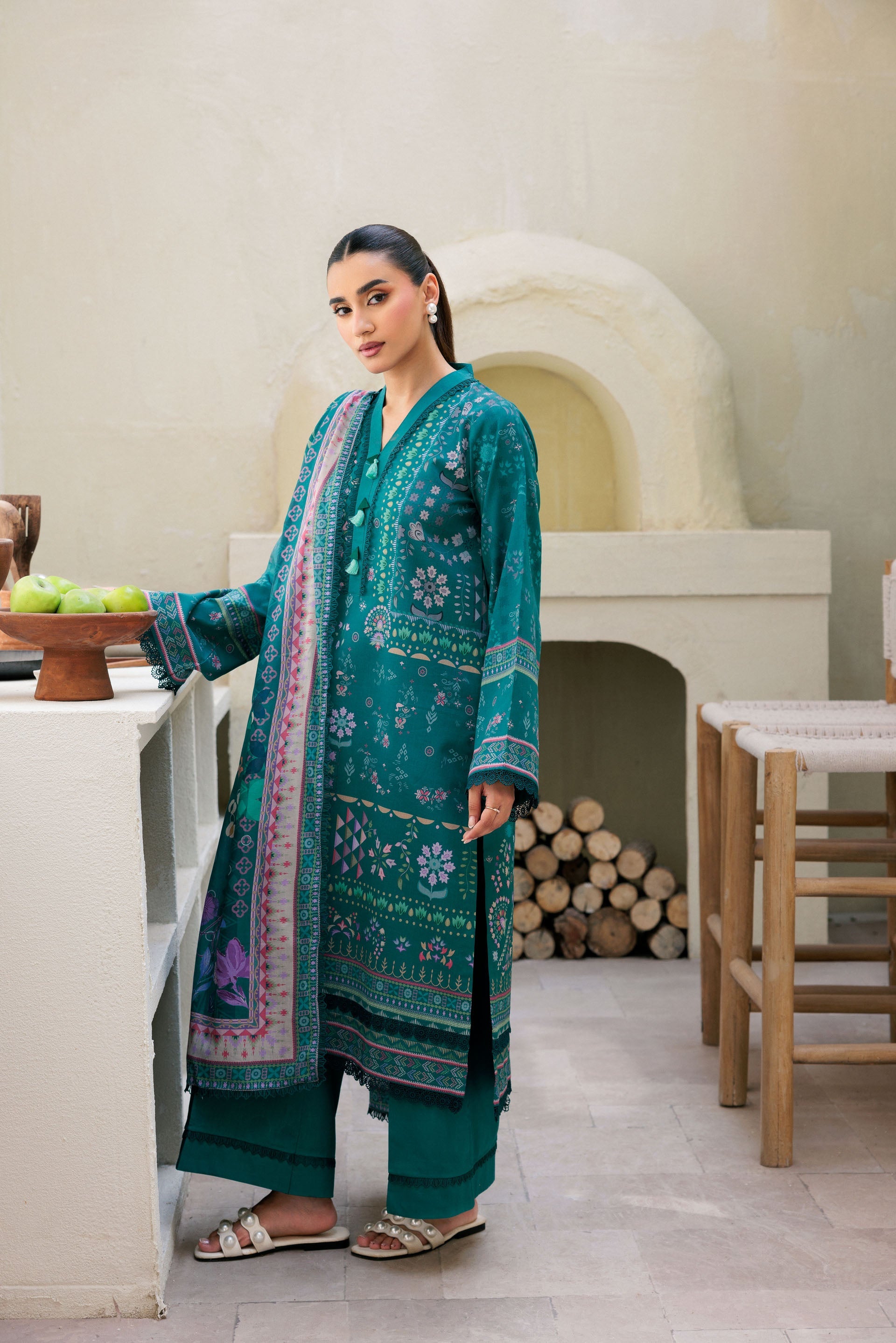 Florent Printed Lawn Suits Unstitched 3 Piece  - Summer Collection