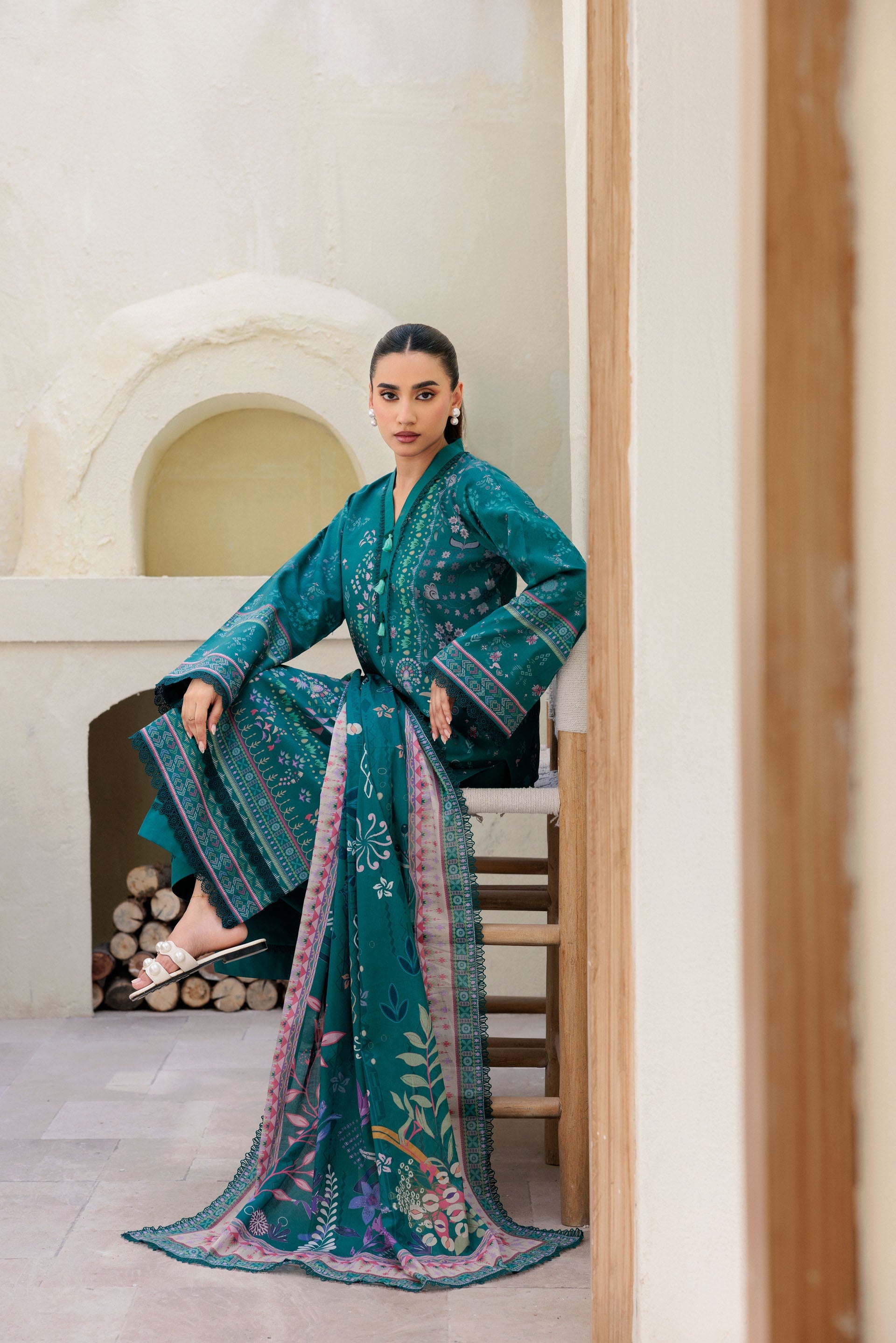 Florent Printed Lawn Suits Unstitched 3 Piece  - Summer Collection