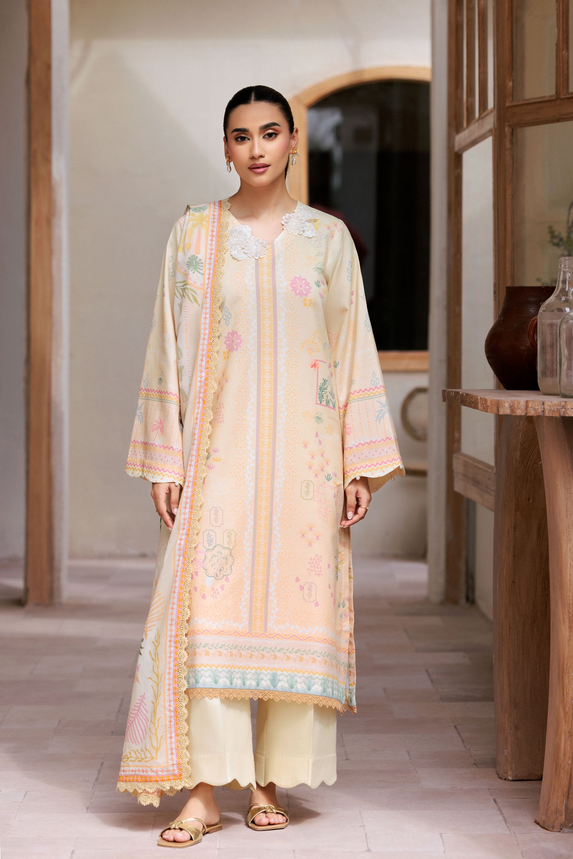 Florent Printed Lawn Suits Unstitched 3 Piece  - Summer Collection FDW - 9A