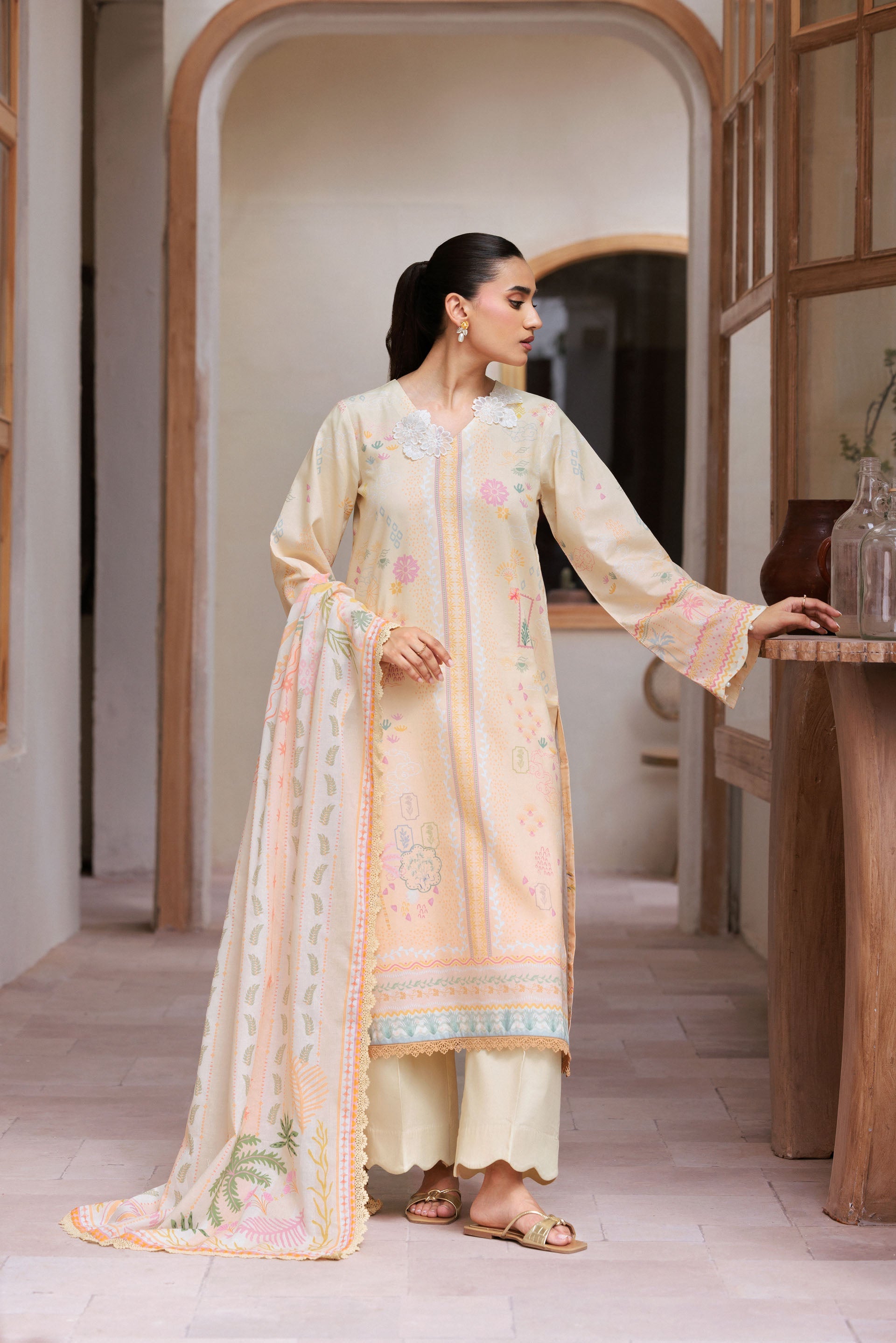 Florent Printed Lawn Suits Unstitched 3 Piece  - Summer Collection FDW - 9A