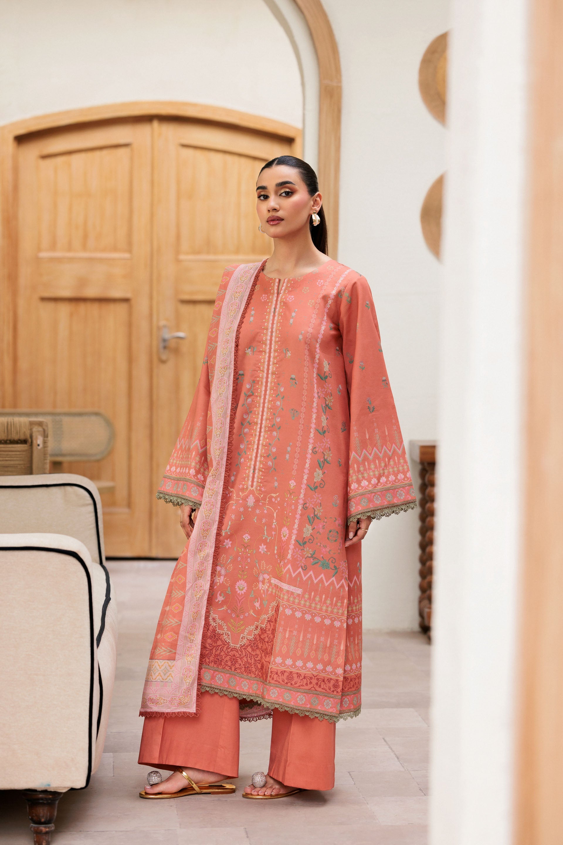 Florent Printed Lawn Suits Unstitched 3 Piece  - Summer Collection FDW - 3B