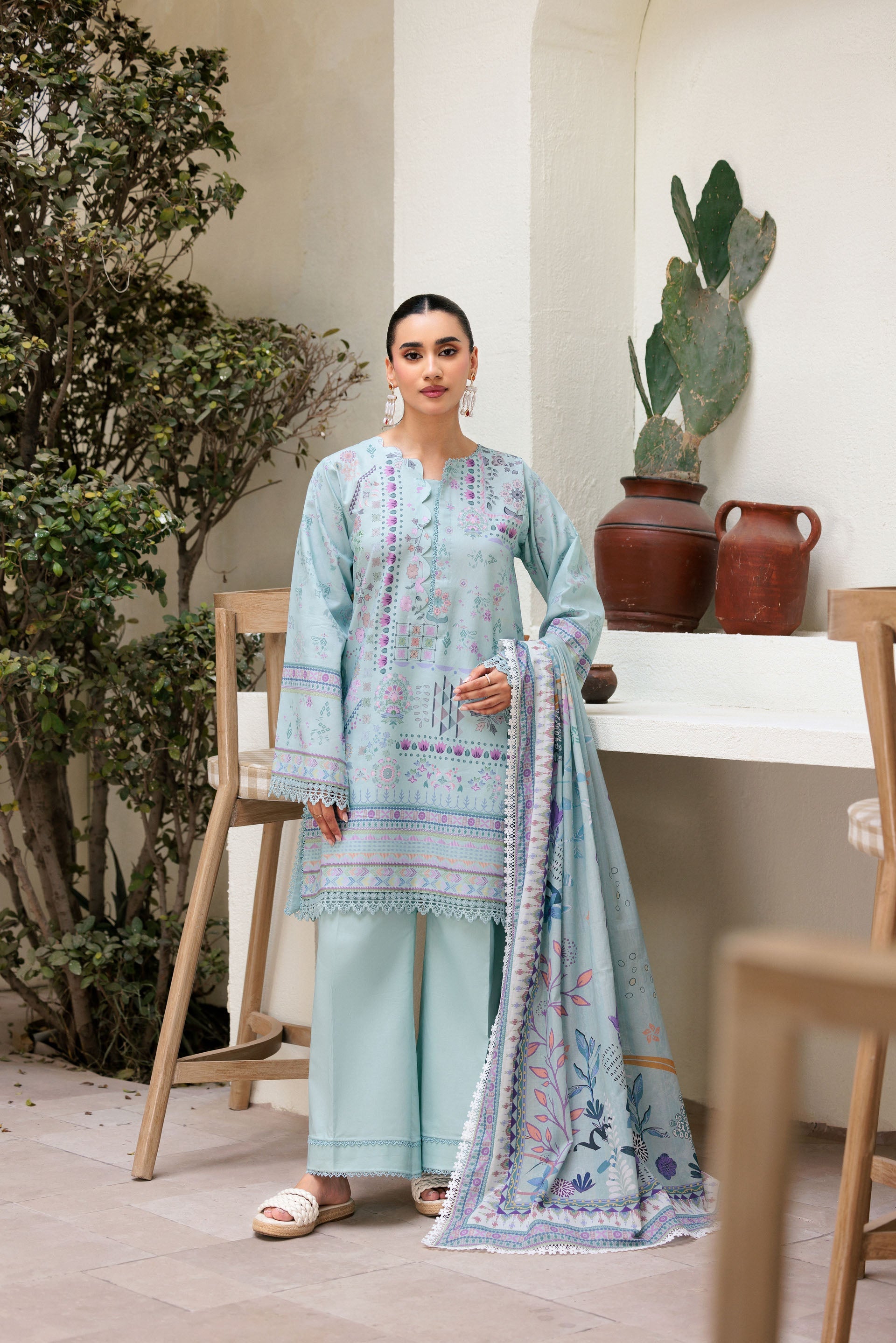 Florent Printed Lawn Suits Unstitched 3 Piece  - Summer Collection FDW - 8B