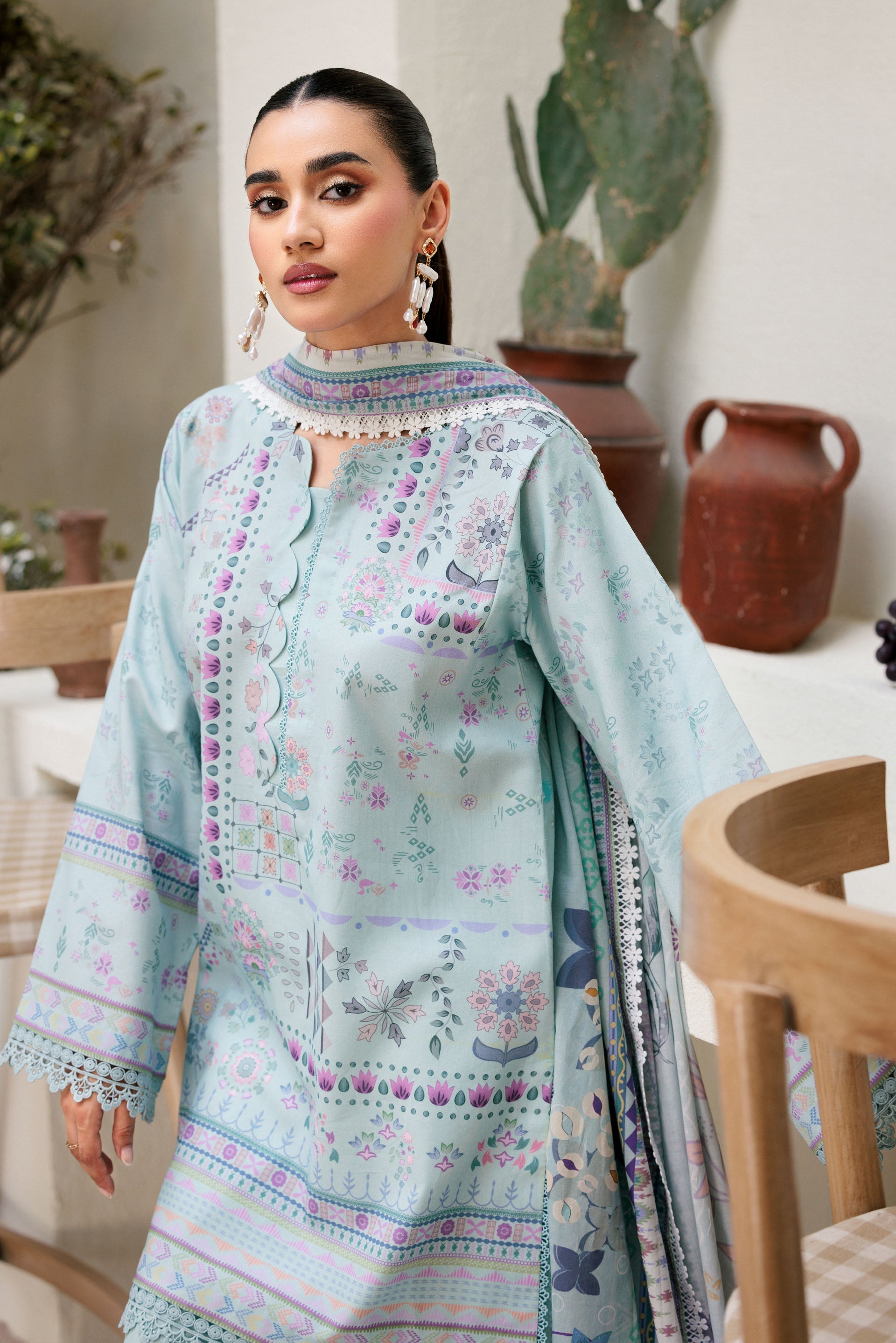 Florent Printed Lawn Suits Unstitched 3 Piece  - Summer Collection FDW - 8B