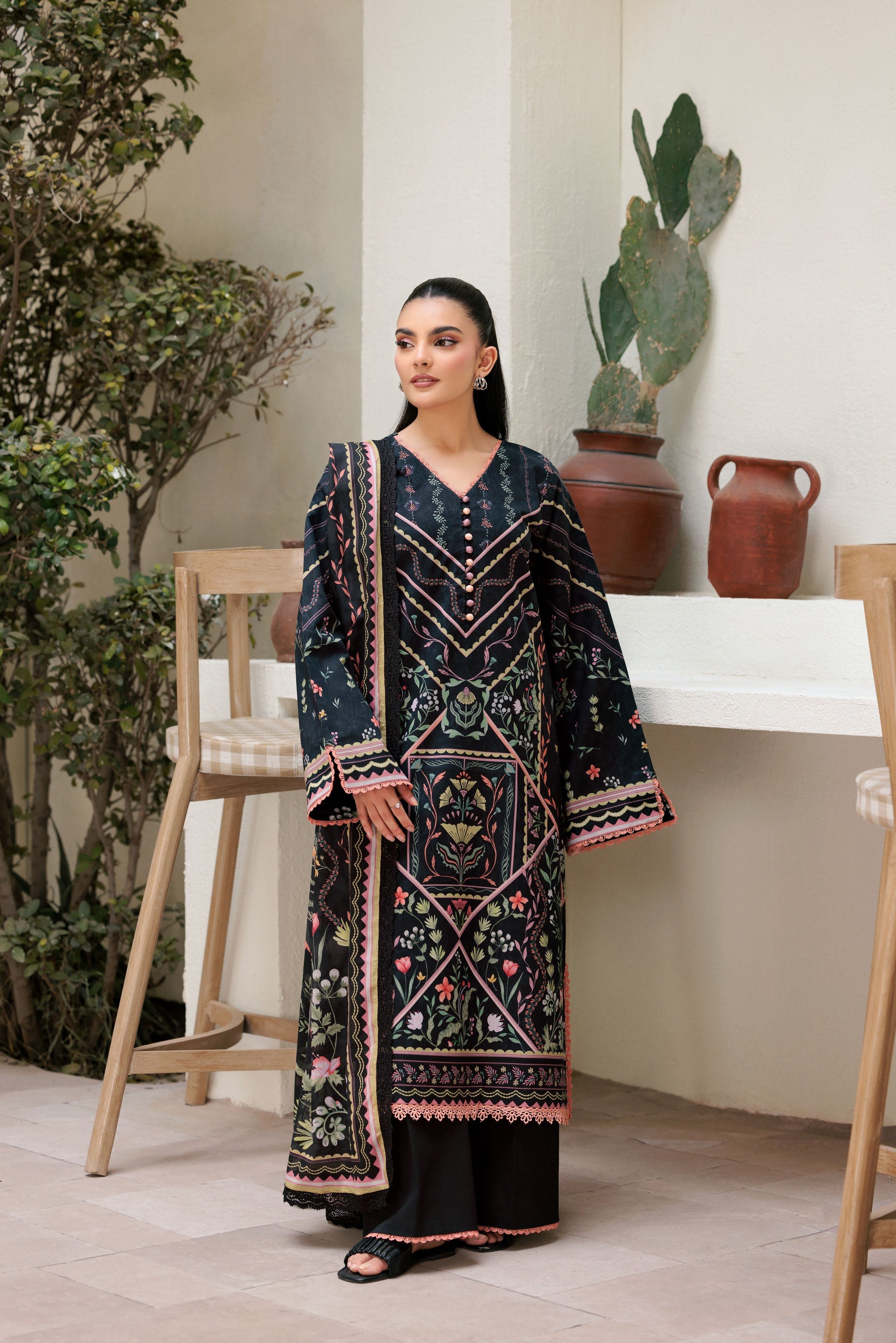 Florent Printed Lawn Suits Unstitched 3 Piece  - Summer Collection FDW - 7B