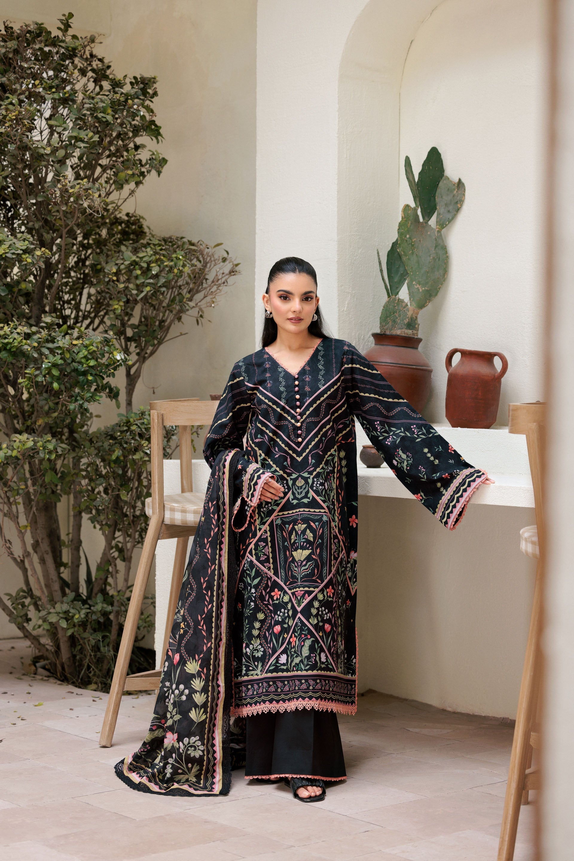 Florent Printed Lawn Suits Unstitched 3 Piece  - Summer Collection FDW - 7B