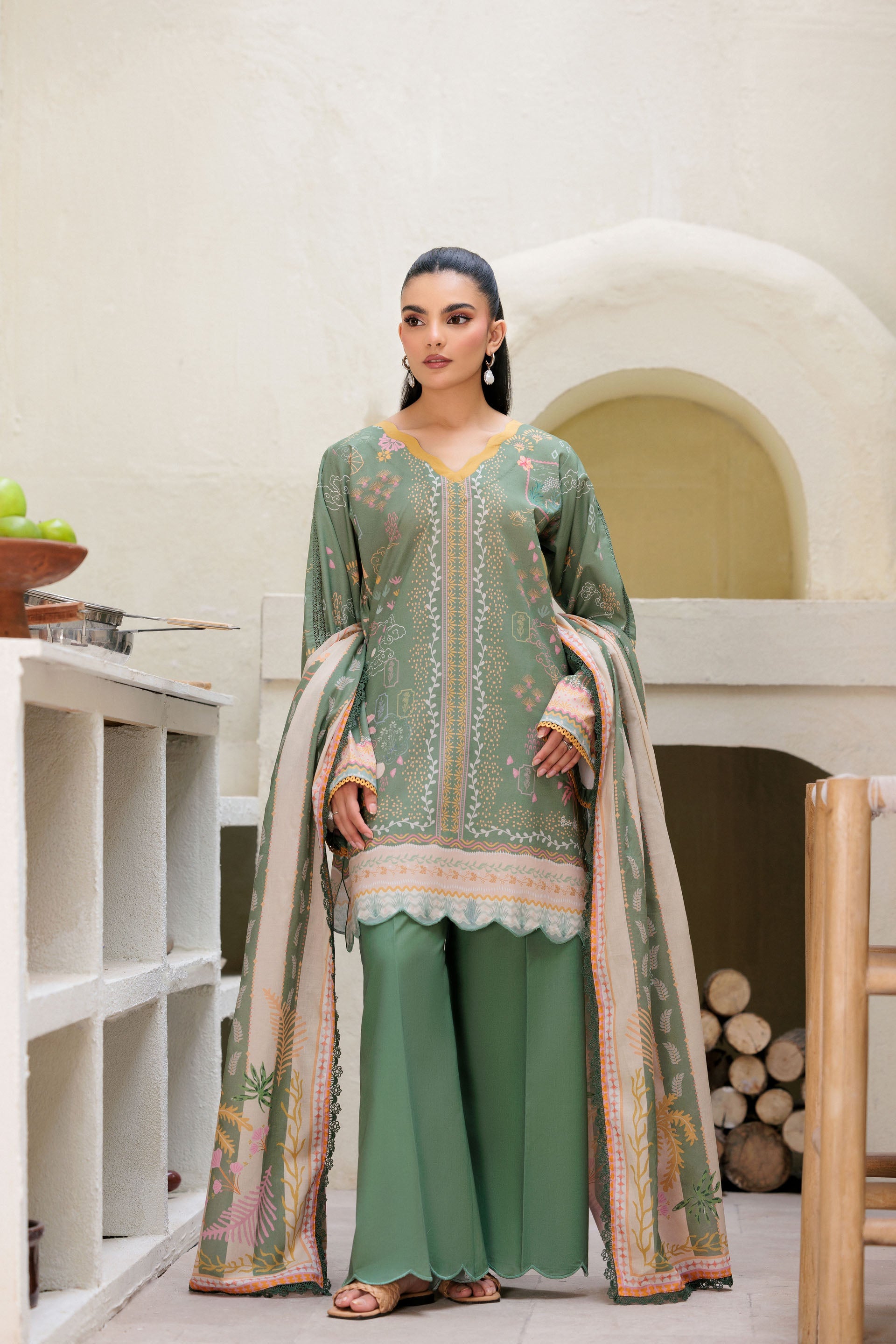 Florent Printed Lawn Suits Unstitched 3 Piece  - Summer Collection FDW - 9B