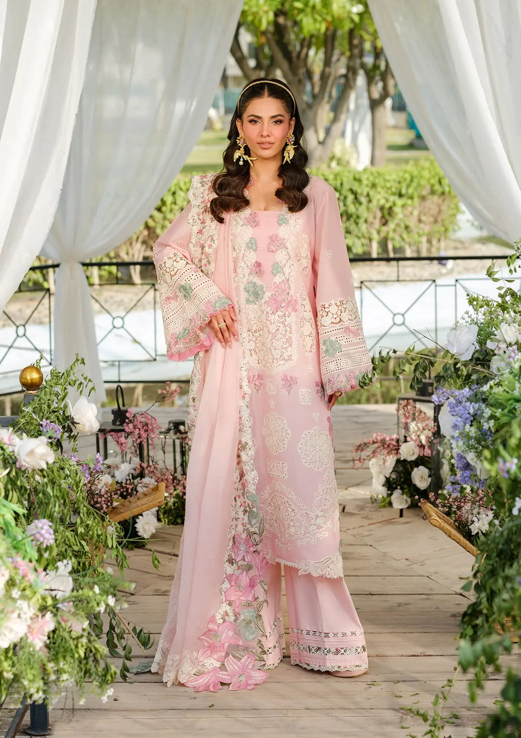 Elaf Embroidered Lawn Suits Unstitched 3 Piece Sophia - Summer Collection
