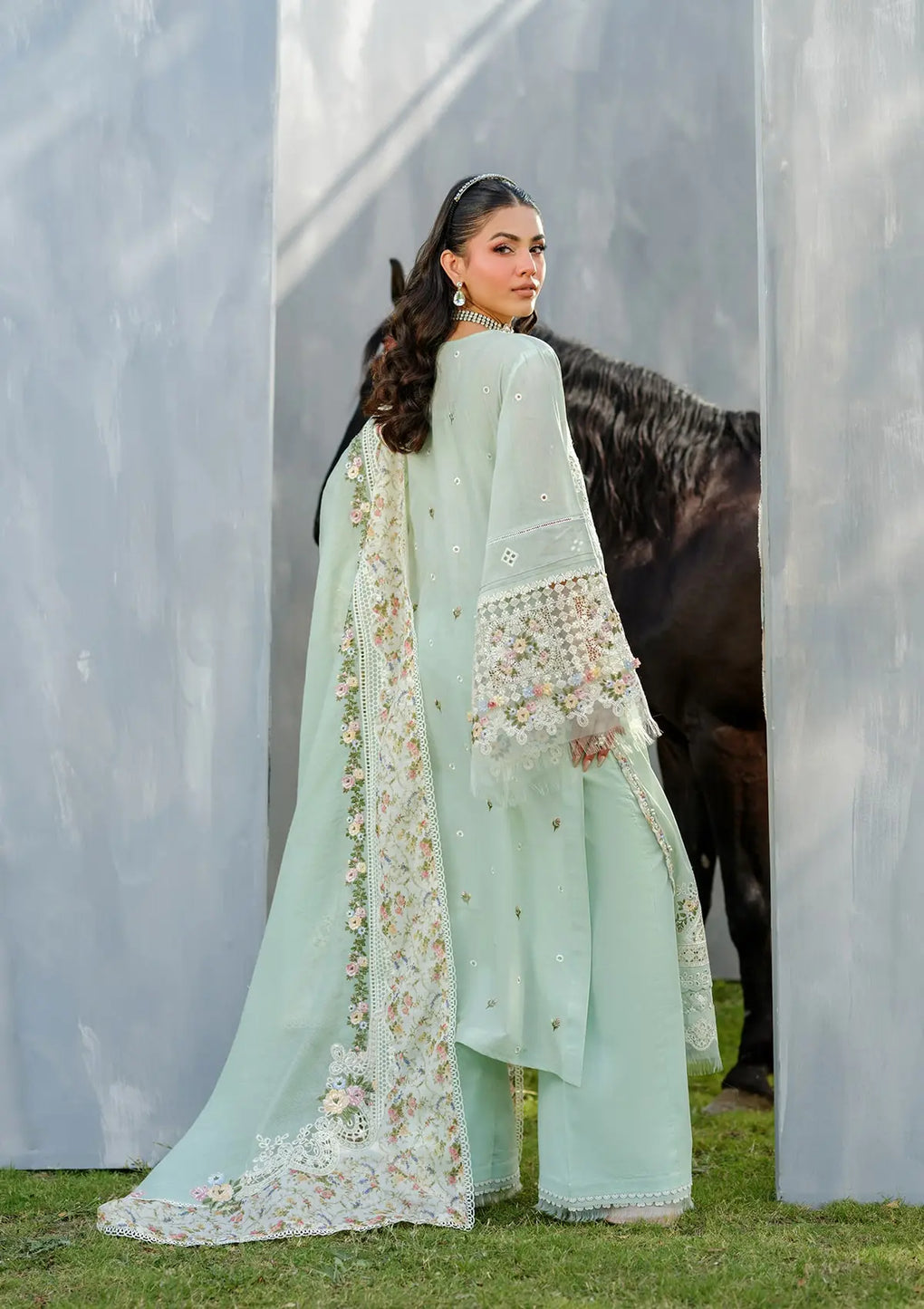 Elaf Embroidered Lawn Suits Unstitched 3 Piece FROSTEL