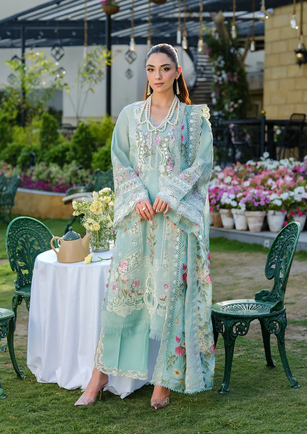Elaf Embroidered Lawn Suits Unstitched 3 Piece Zoya - Summer Collection