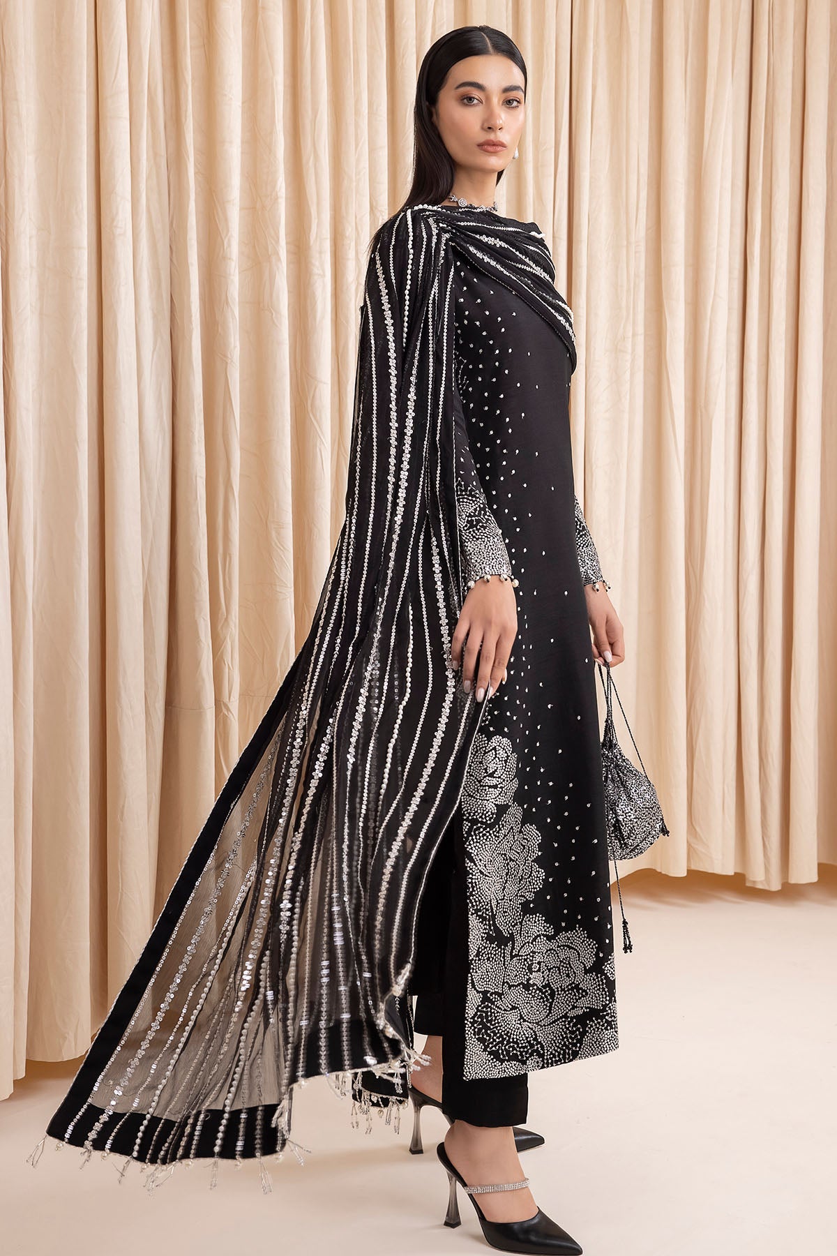 Jazmin Embroidered Raw Silk ACT-7001