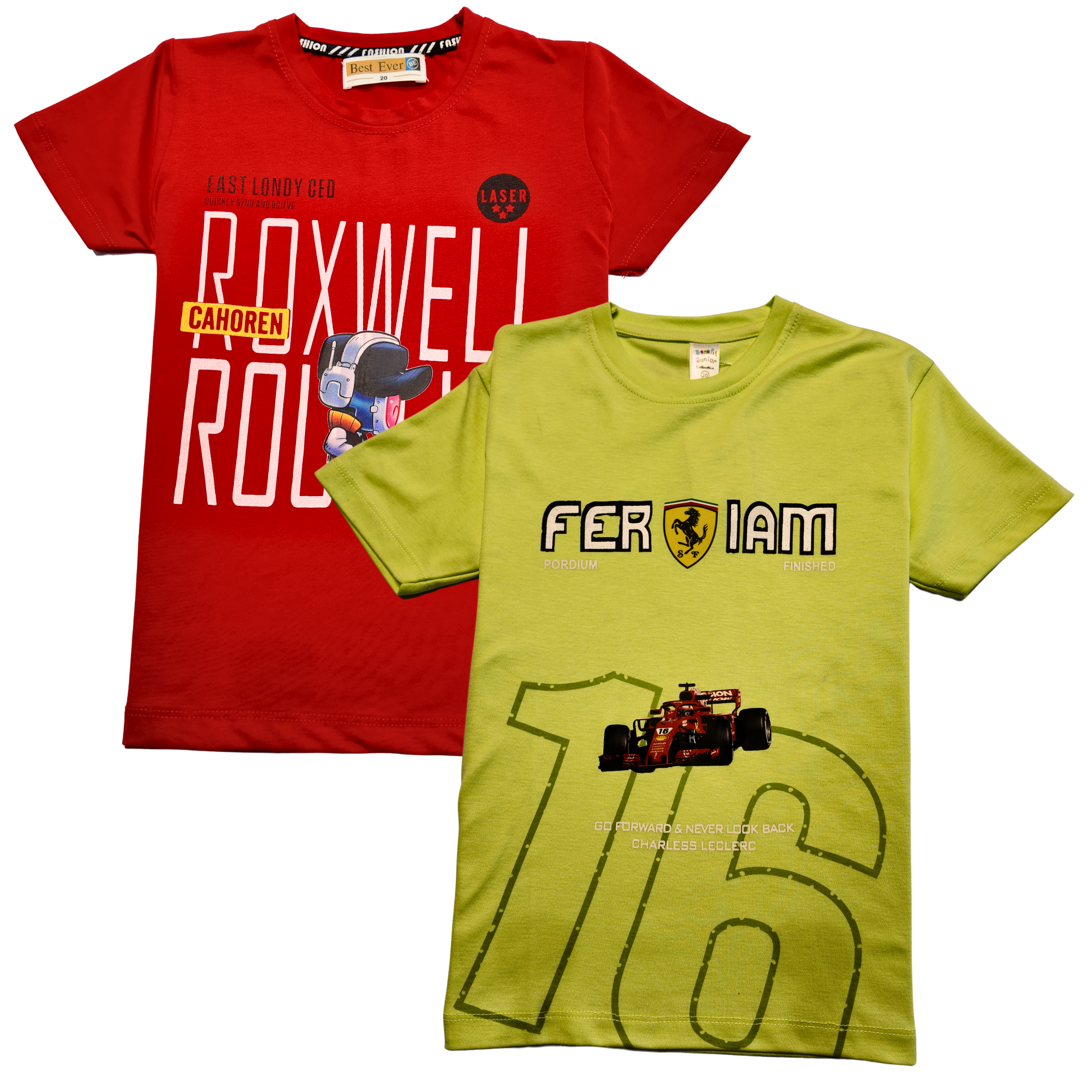 Boys T-Shirt Ferrari Best Friend For Life (Pack Of 2)