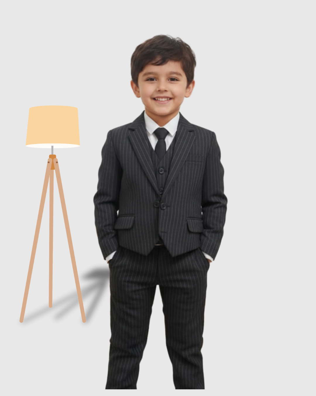 Dark Green Pent Coat 3-Piece Kids