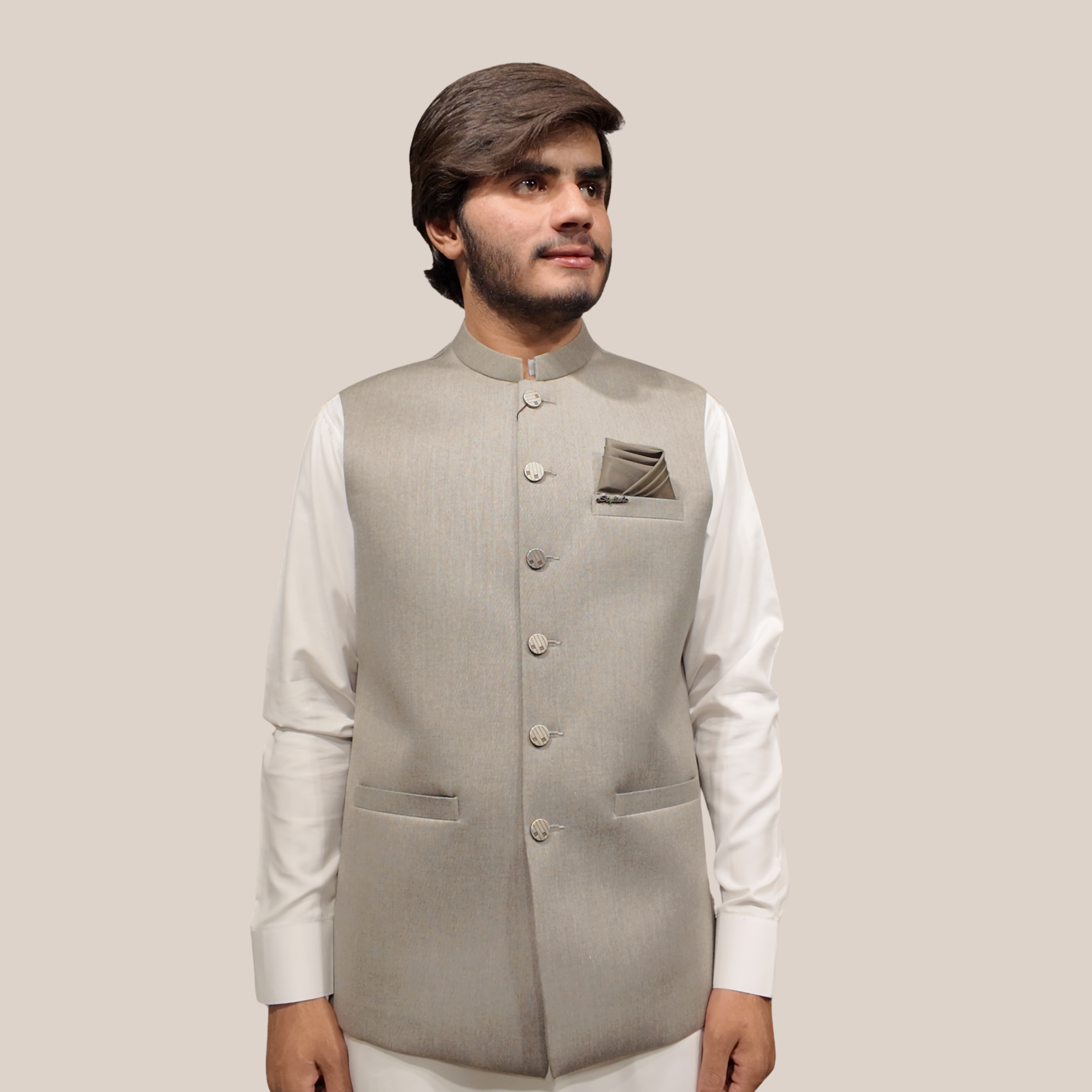 Light Grey Men Waistcoat
