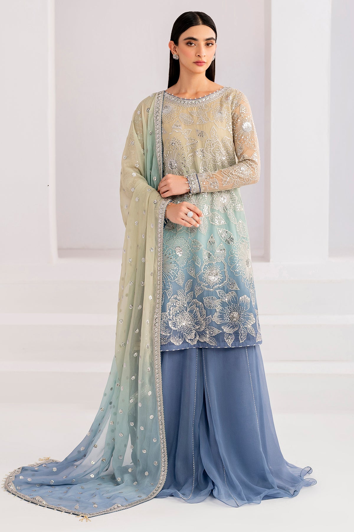 JAZMIN EMBROIDERED CHIFFON UC-3052
