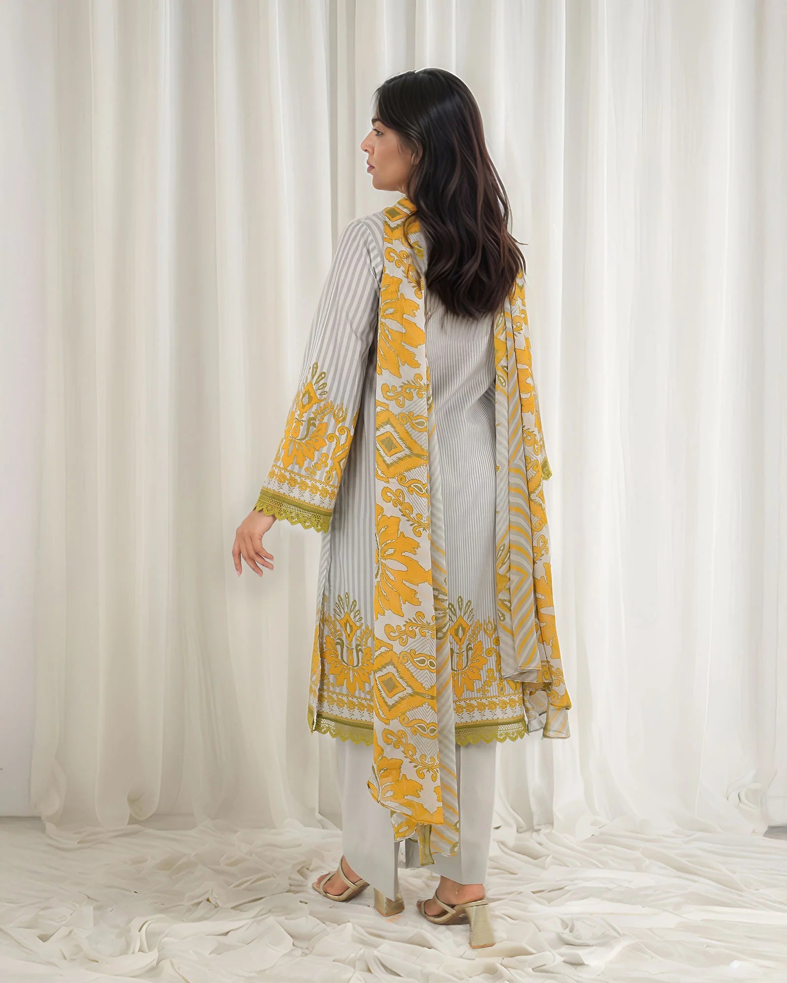 SP-3-Piece Ready-to-Wear Cotton Suit